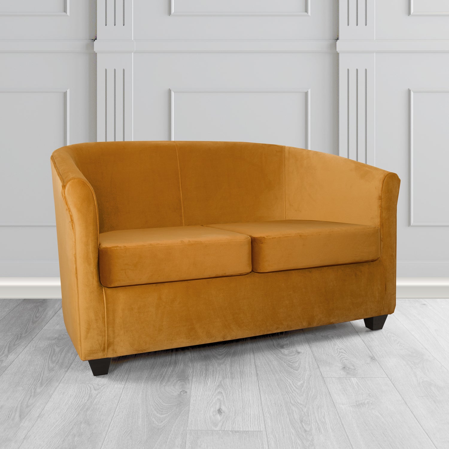 Cannes 2 Seater Tub Sofa in Panaz Fabrics Allure Crib 5 Velvet Fabric