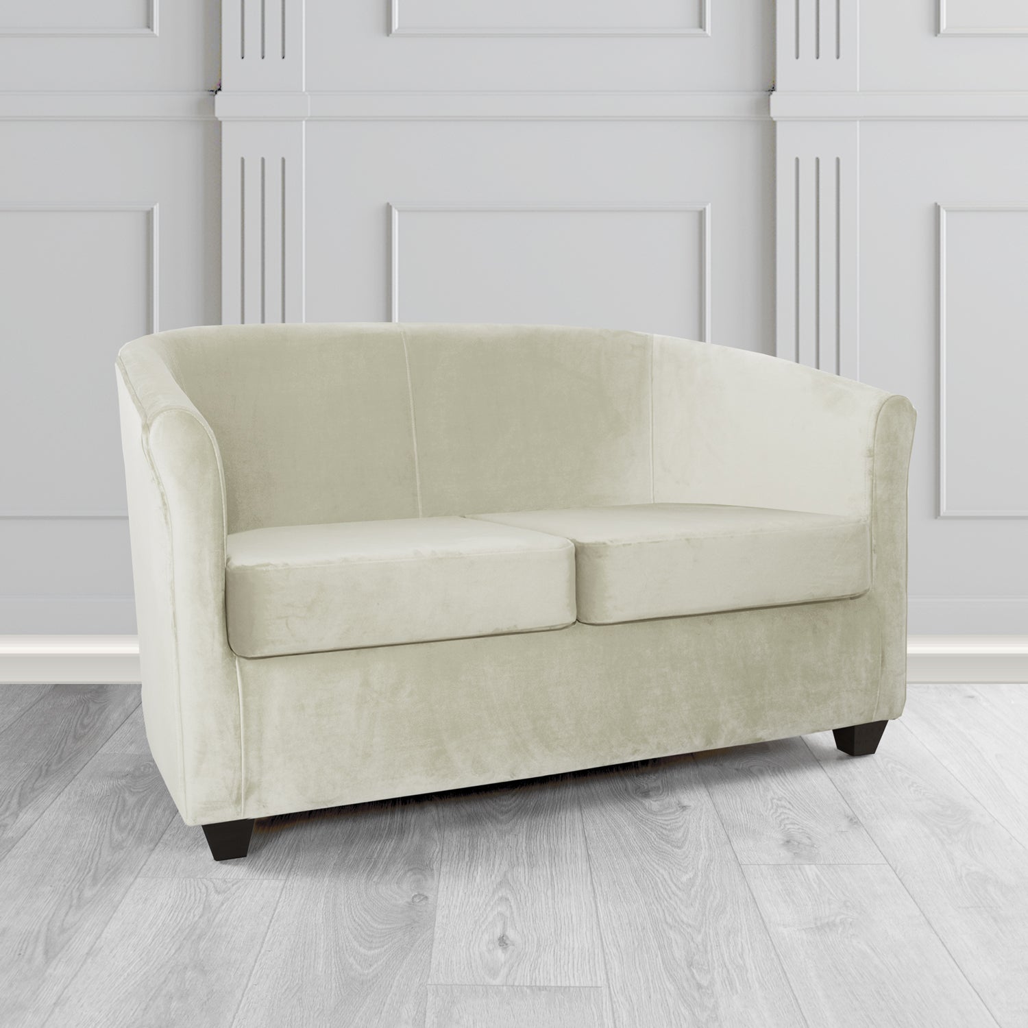 Cannes 2 Seater Tub Sofa in Panaz Fabrics Allure Crib 5 Velvet Fabric