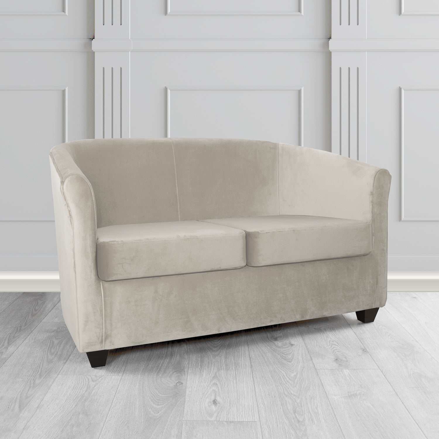 Cannes 2 Seater Tub Sofa in Panaz Fabrics Allure Crib 5 Velvet Fabric