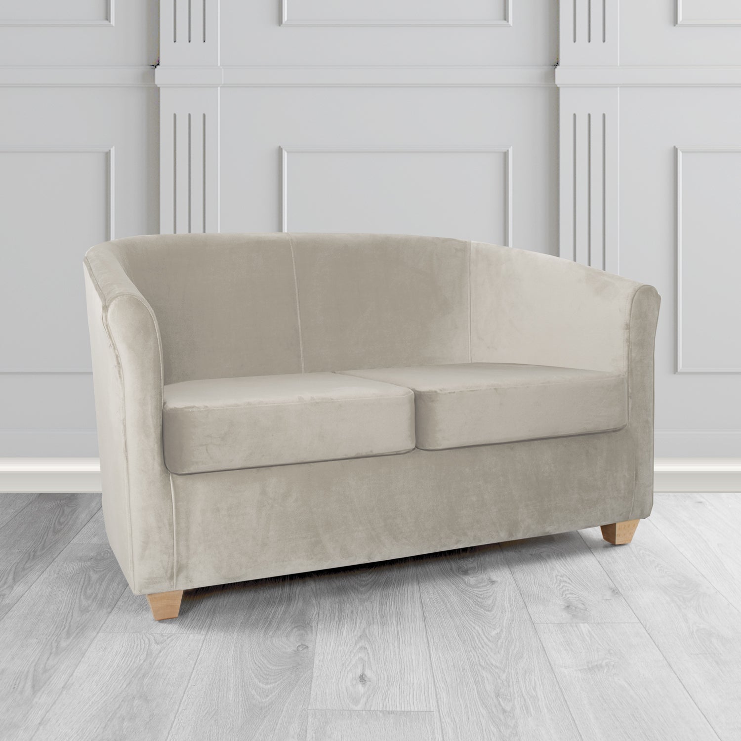 Cannes 2 Seater Tub Sofa in Panaz Fabrics Allure Crib 5 Velvet Fabric