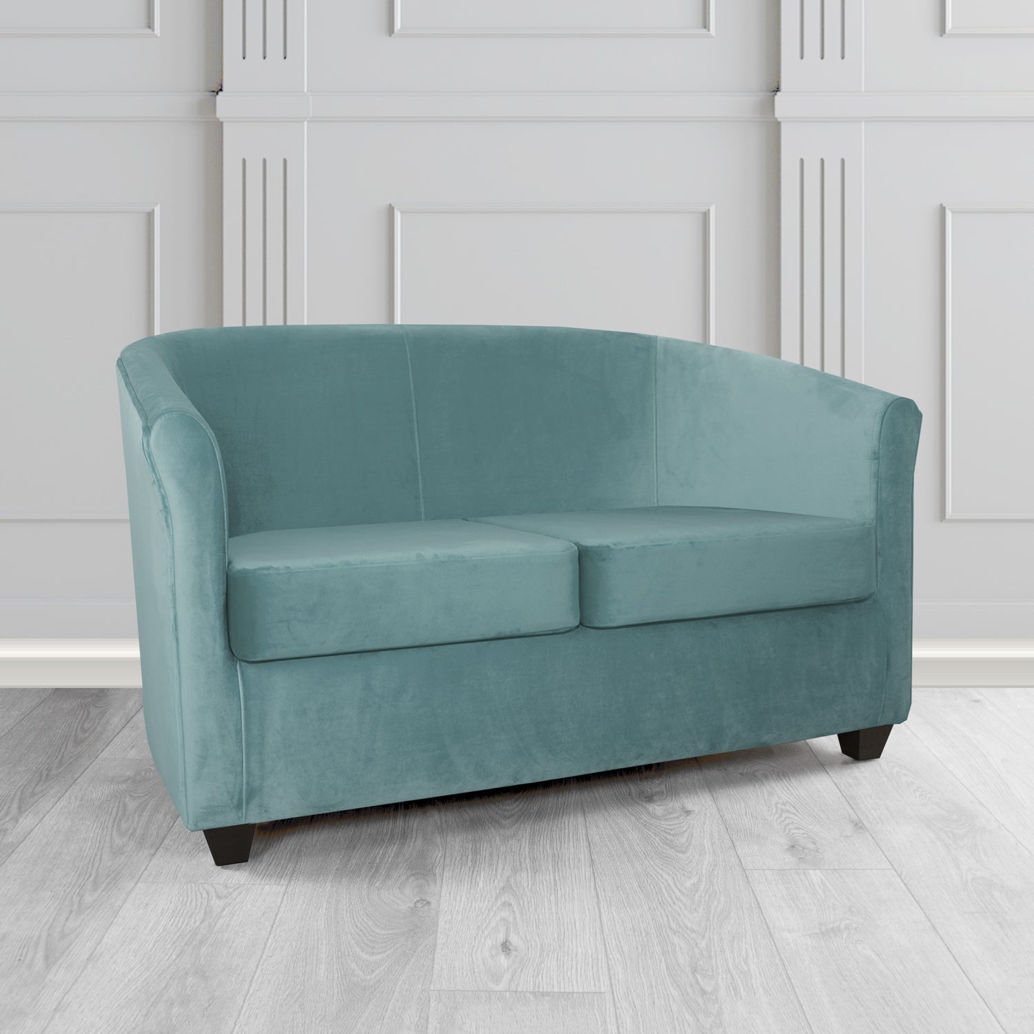 Cannes 2 Seater Tub Sofa in Panaz Fabrics Allure Crib 5 Velvet Fabric