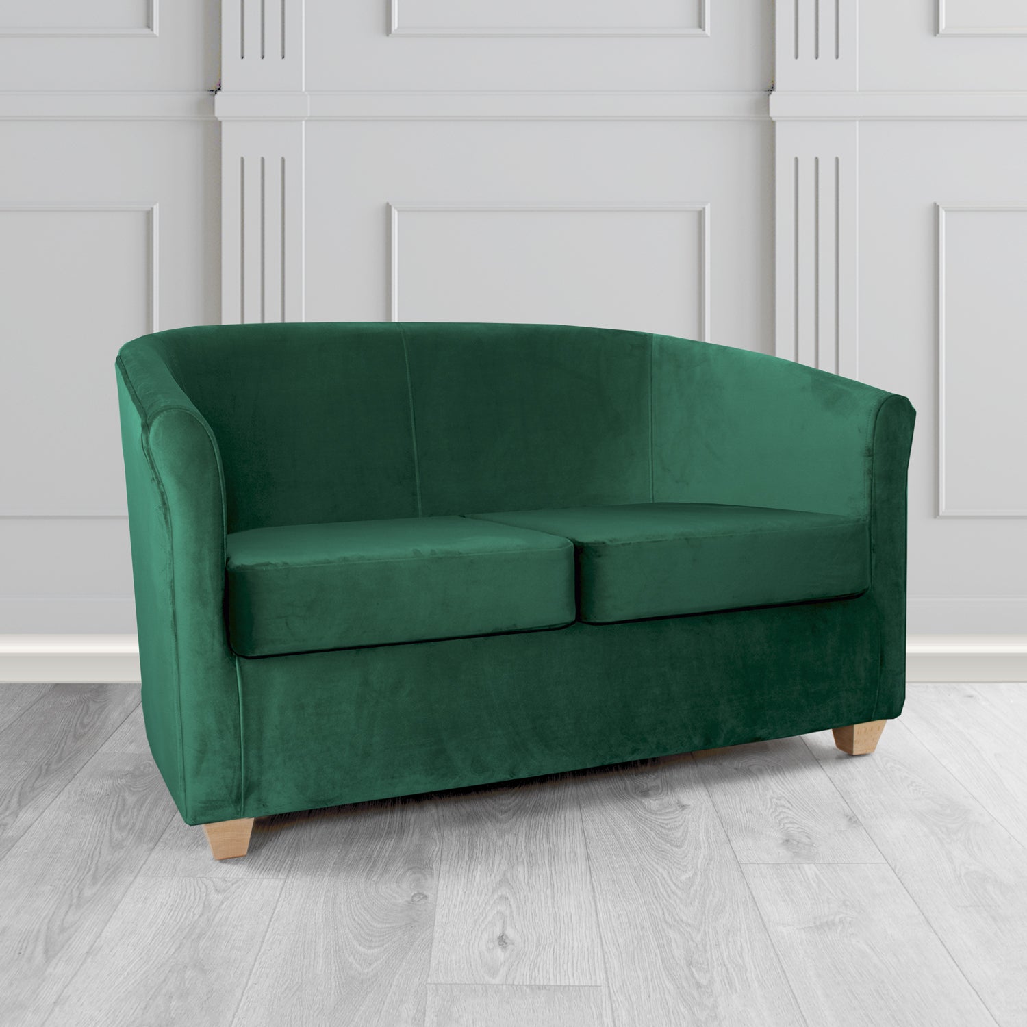Cannes 2 Seater Tub Sofa in Panaz Fabrics Allure Crib 5 Velvet Fabric
