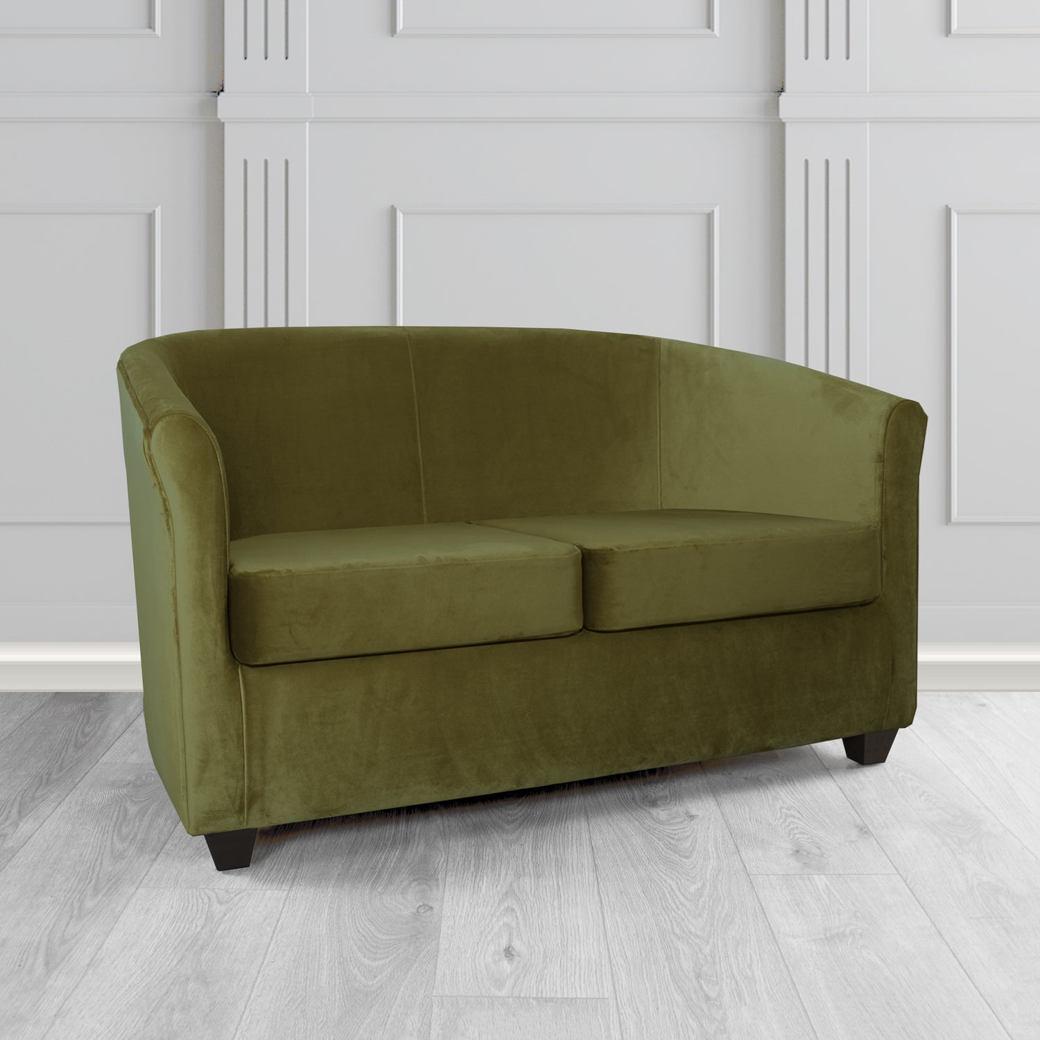 Cannes 2 Seater Tub Sofa in Panaz Fabrics Allure Crib 5 Velvet Fabric