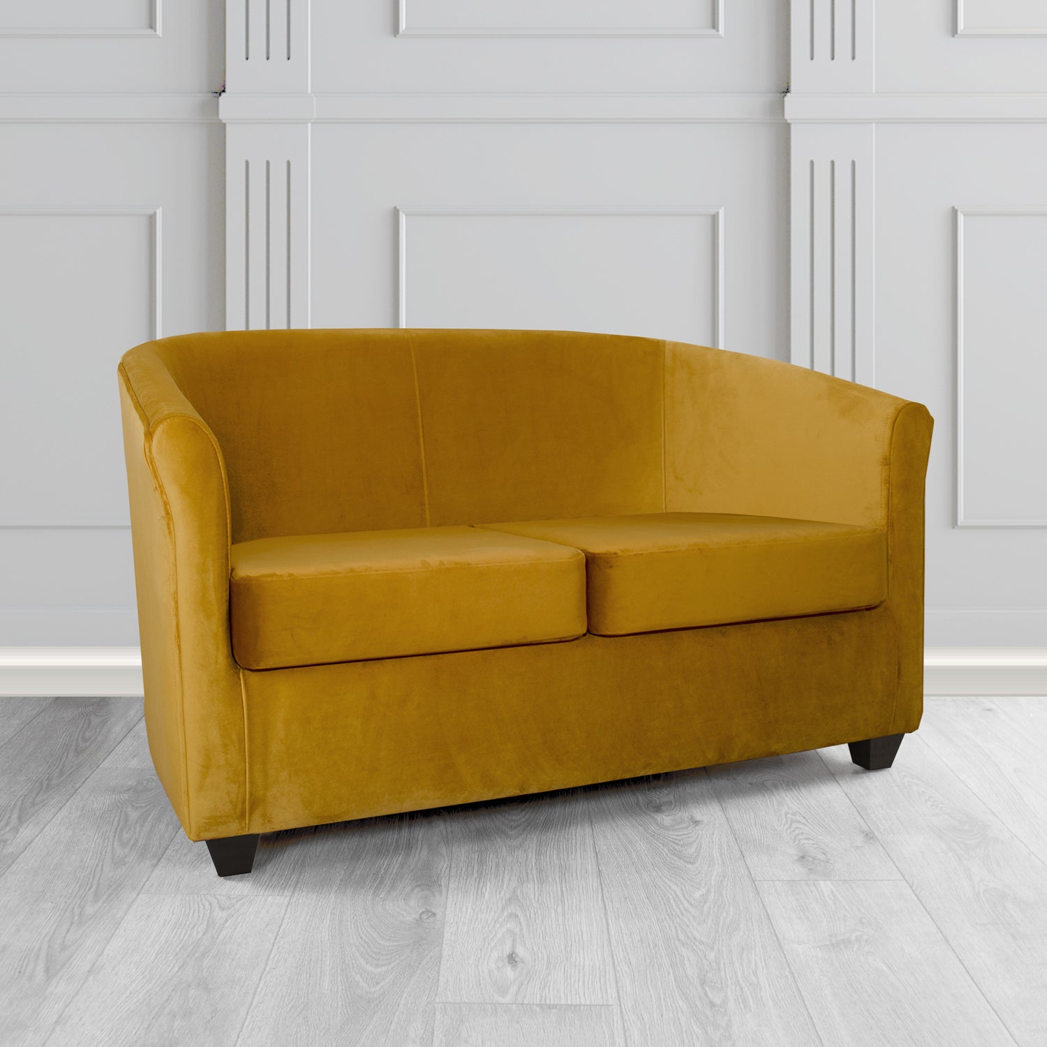 Cannes 2 Seater Tub Sofa in Panaz Fabrics Allure Crib 5 Velvet Fabric
