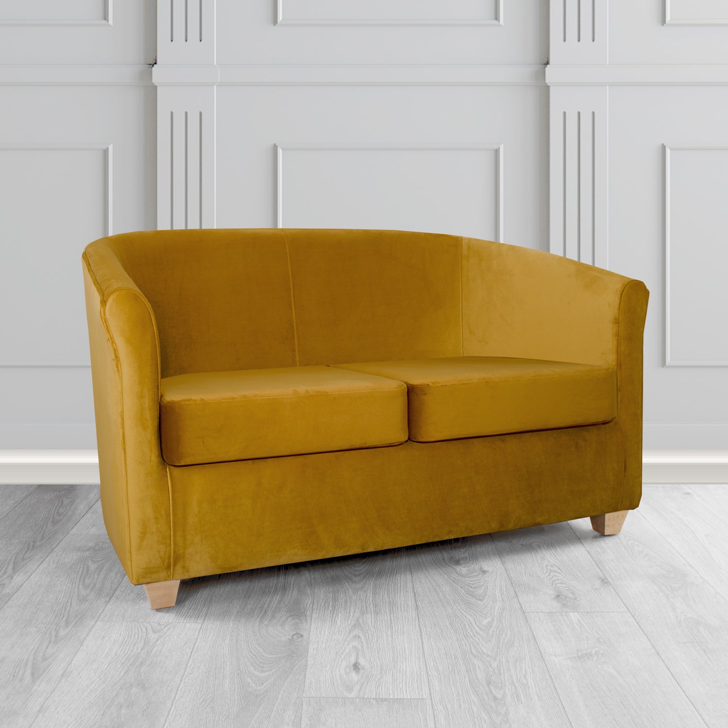 Cannes 2 Seater Tub Sofa in Panaz Fabrics Allure Crib 5 Velvet Fabric