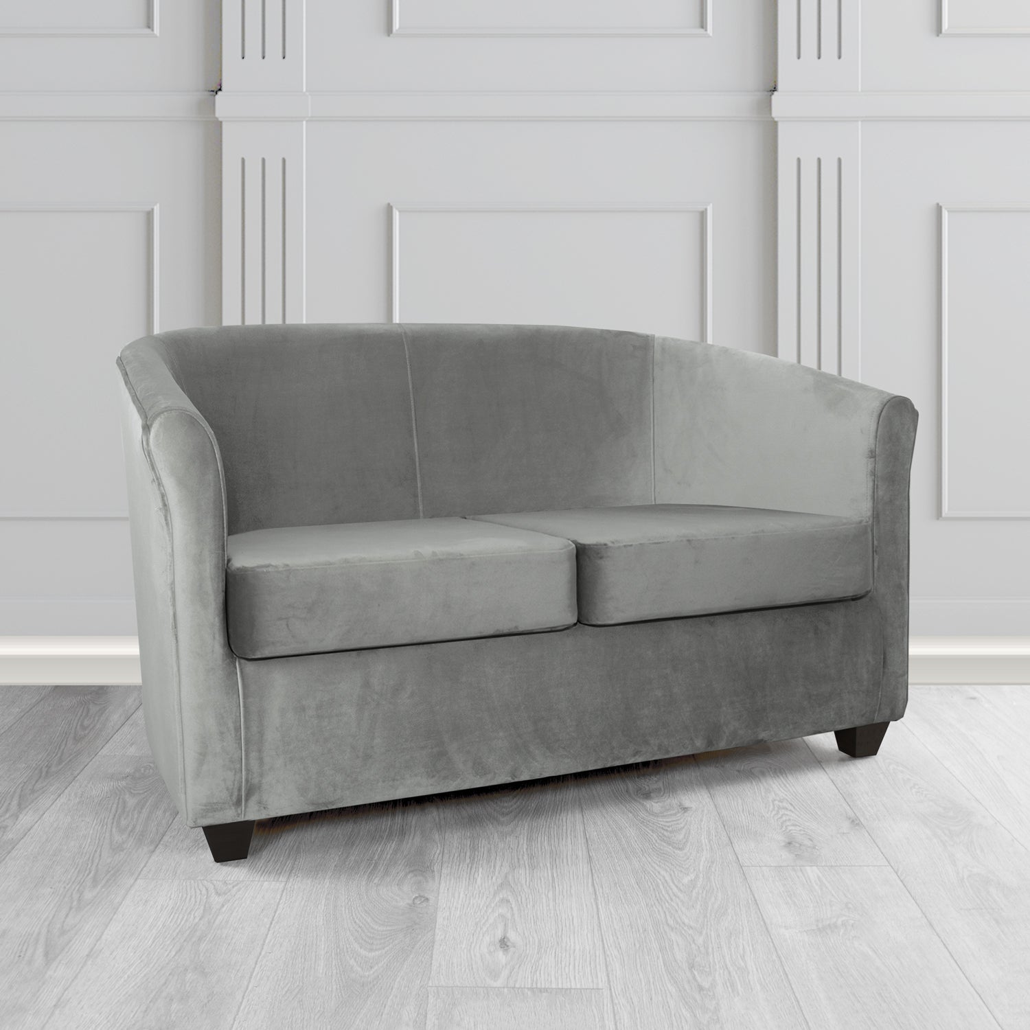 Cannes 2 Seater Tub Sofa in Panaz Fabrics Allure Crib 5 Velvet Fabric
