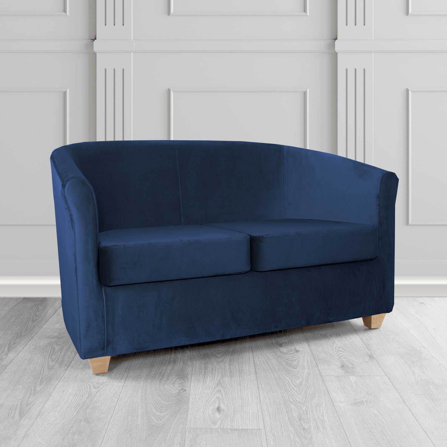 Cannes 2 Seater Tub Sofa in Panaz Fabrics Allure Crib 5 Velvet Fabric