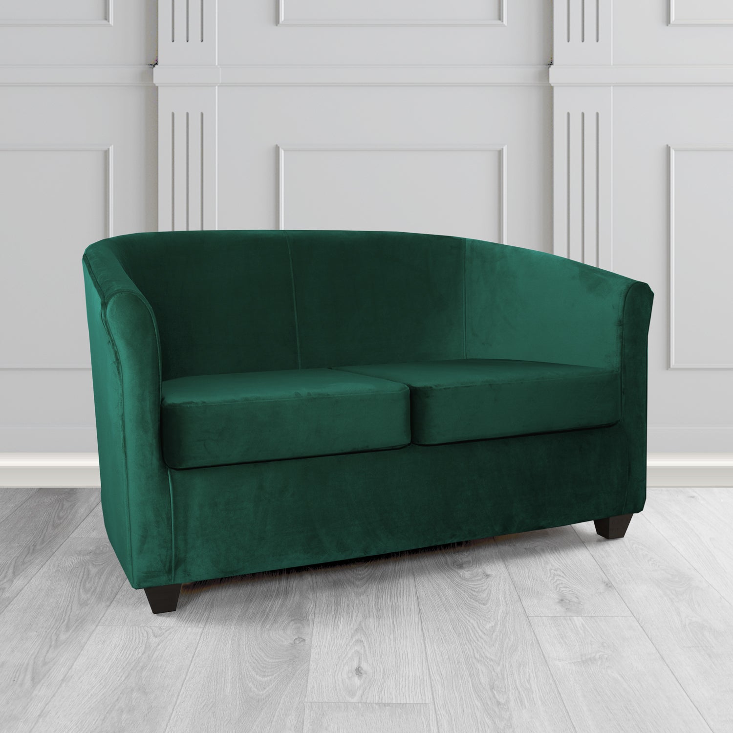 Cannes 2 Seater Tub Sofa in Panaz Fabrics Allure Crib 5 Velvet Fabric