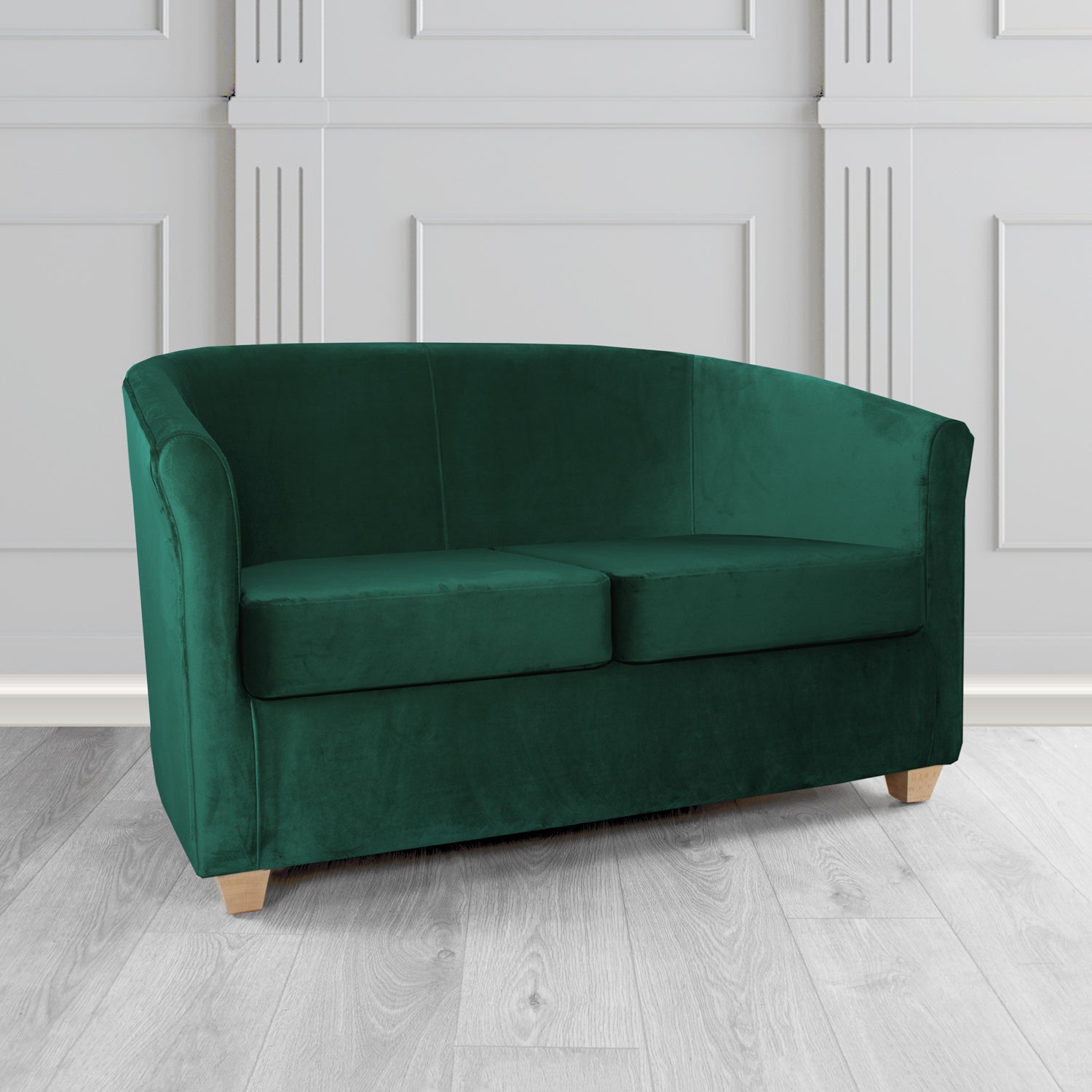 Cannes 2 Seater Tub Sofa in Panaz Fabrics Allure Crib 5 Velvet Fabric