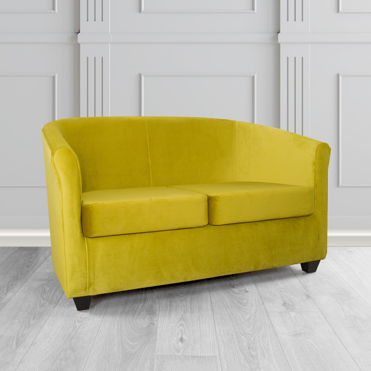 Cannes 2 Seater Tub Sofa in Panaz Fabrics Allure Crib 5 Velvet Fabric