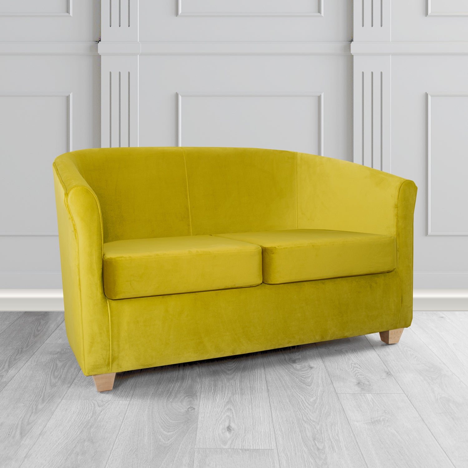 Cannes 2 Seater Tub Sofa in Panaz Fabrics Allure Crib 5 Velvet Fabric