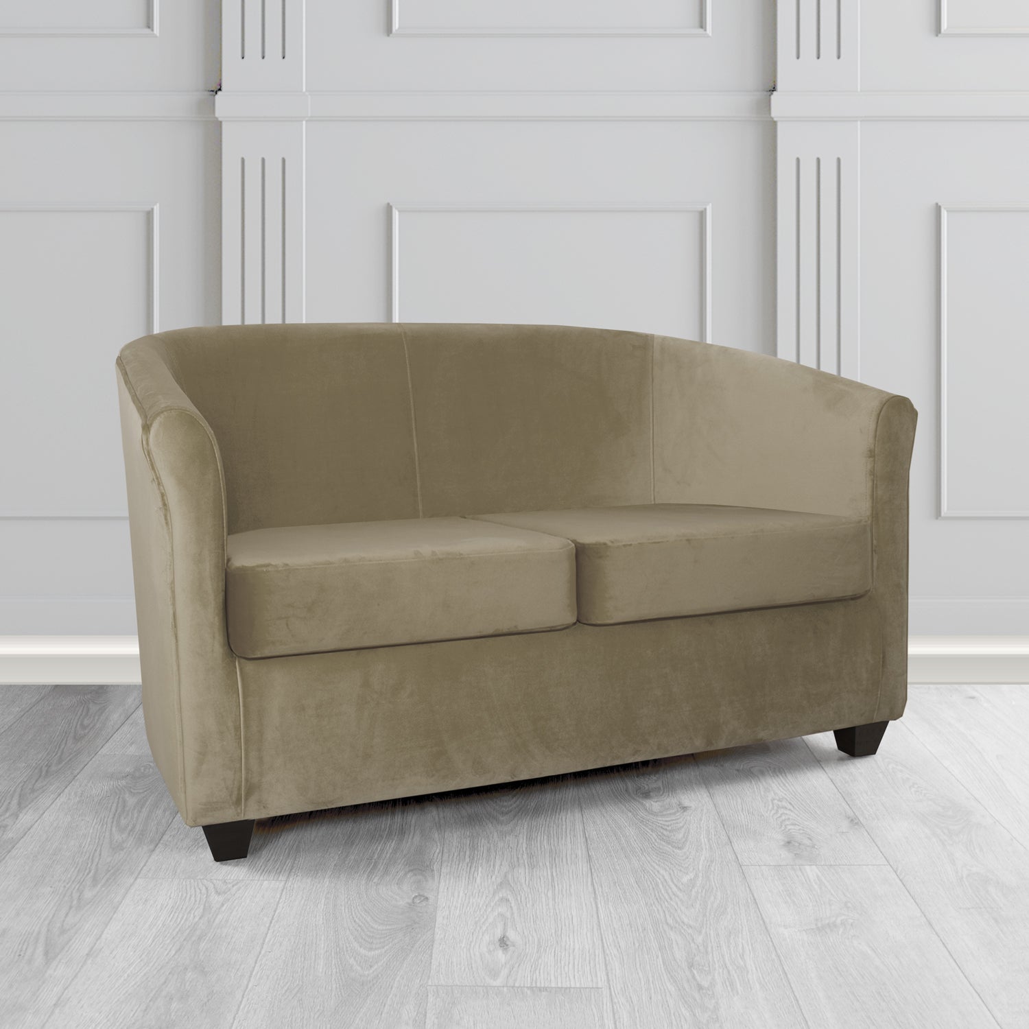 Cannes 2 Seater Tub Sofa in Panaz Fabrics Allure Crib 5 Velvet Fabric