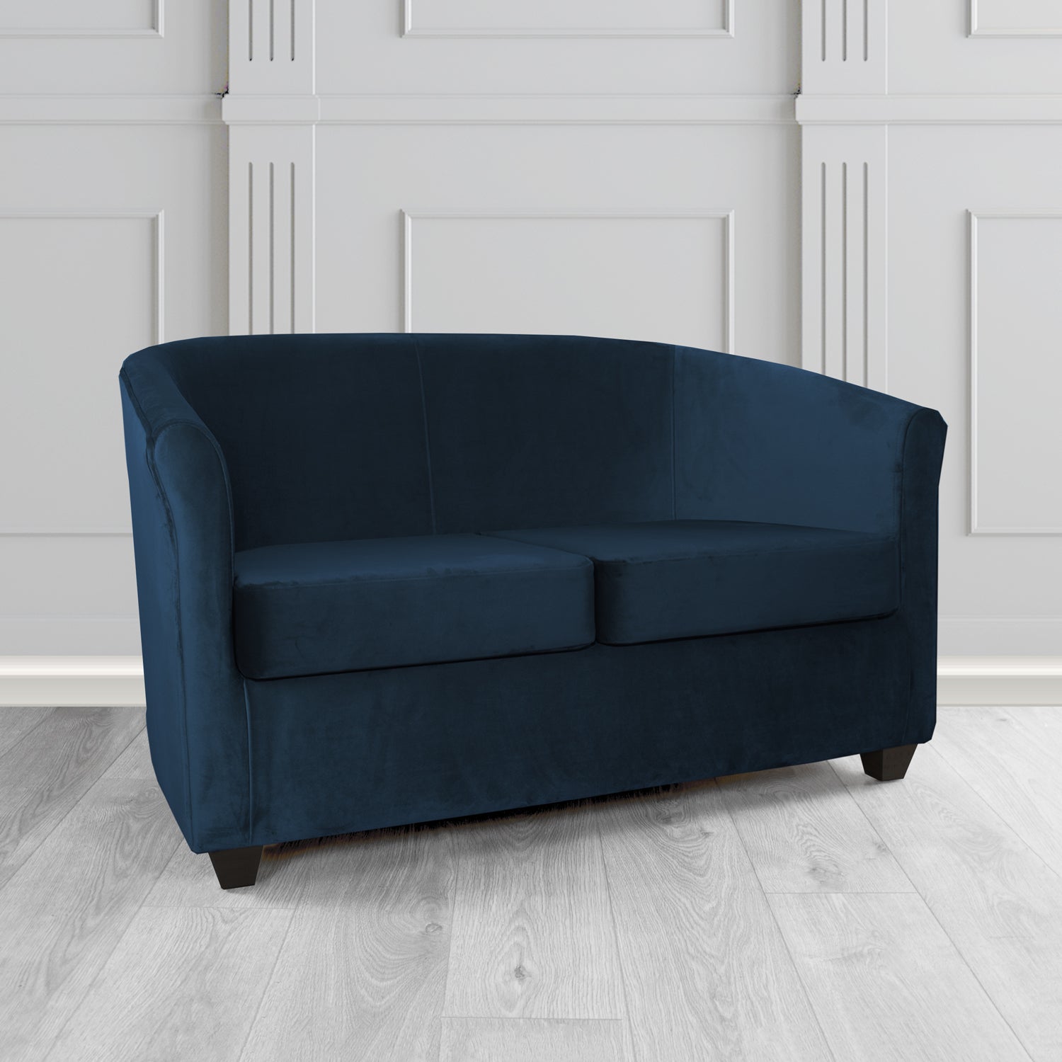Cannes 2 Seater Tub Sofa in Panaz Fabrics Allure Crib 5 Velvet Fabric