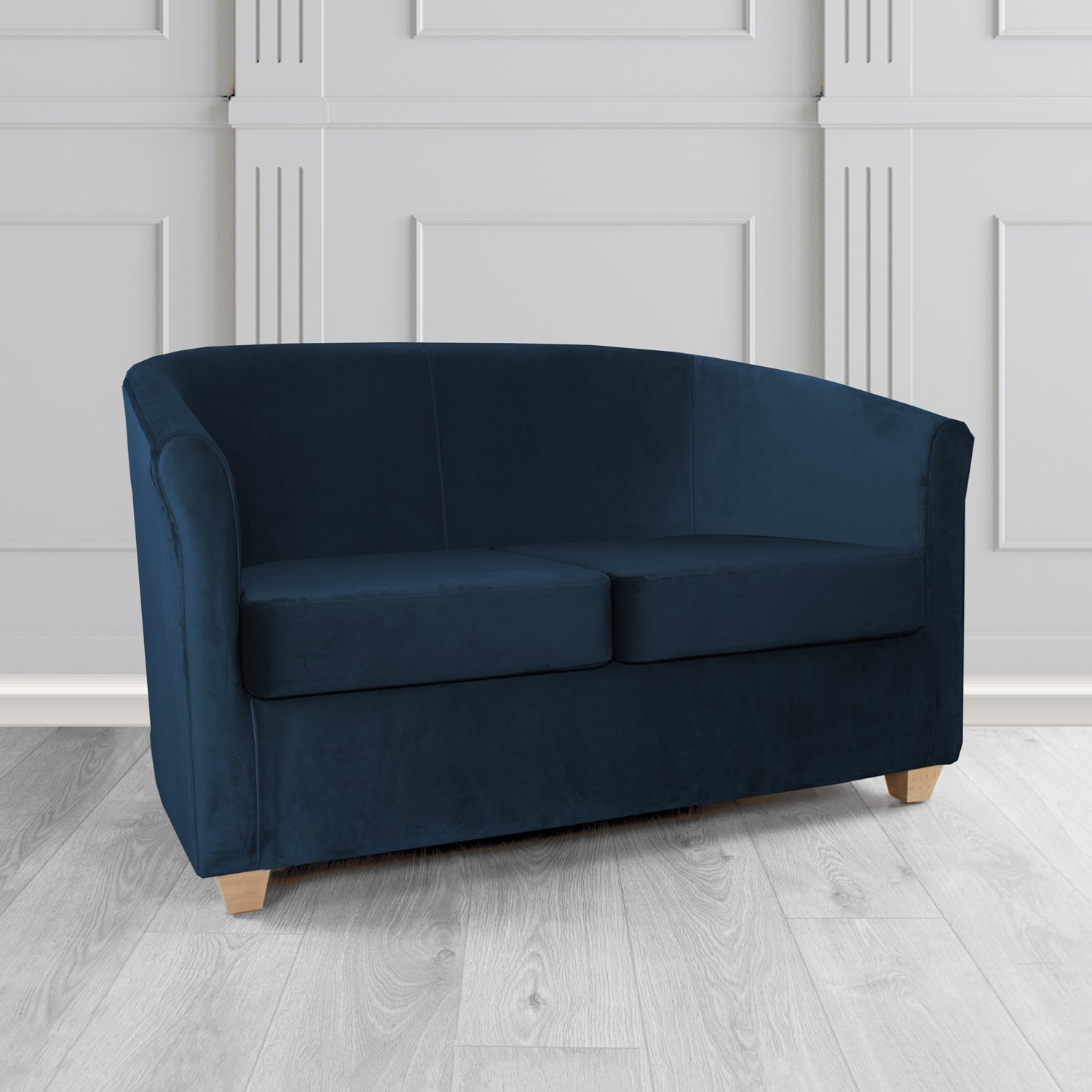 Cannes 2 Seater Tub Sofa in Panaz Fabrics Allure Crib 5 Velvet Fabric