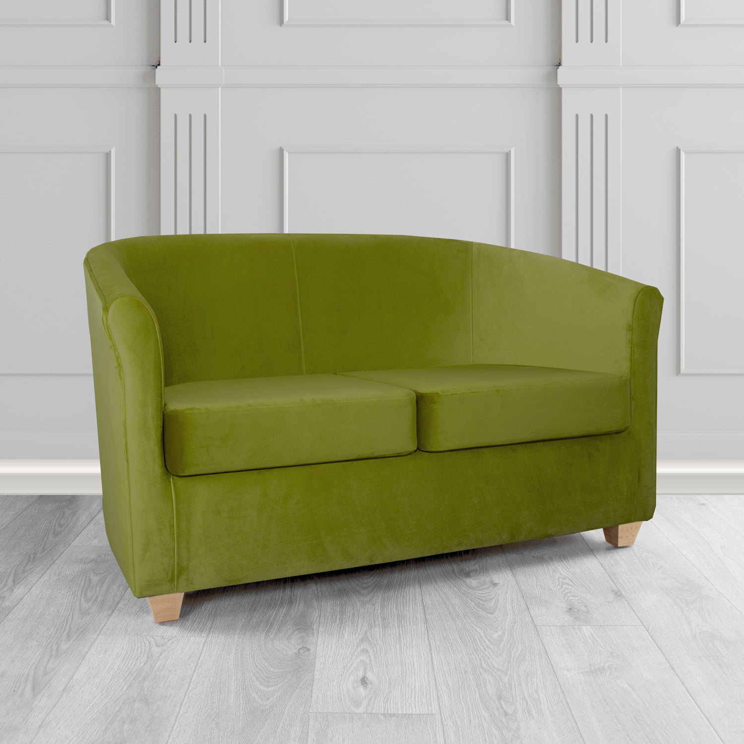 Cannes 2 Seater Tub Sofa in Panaz Fabrics Allure Crib 5 Velvet Fabric