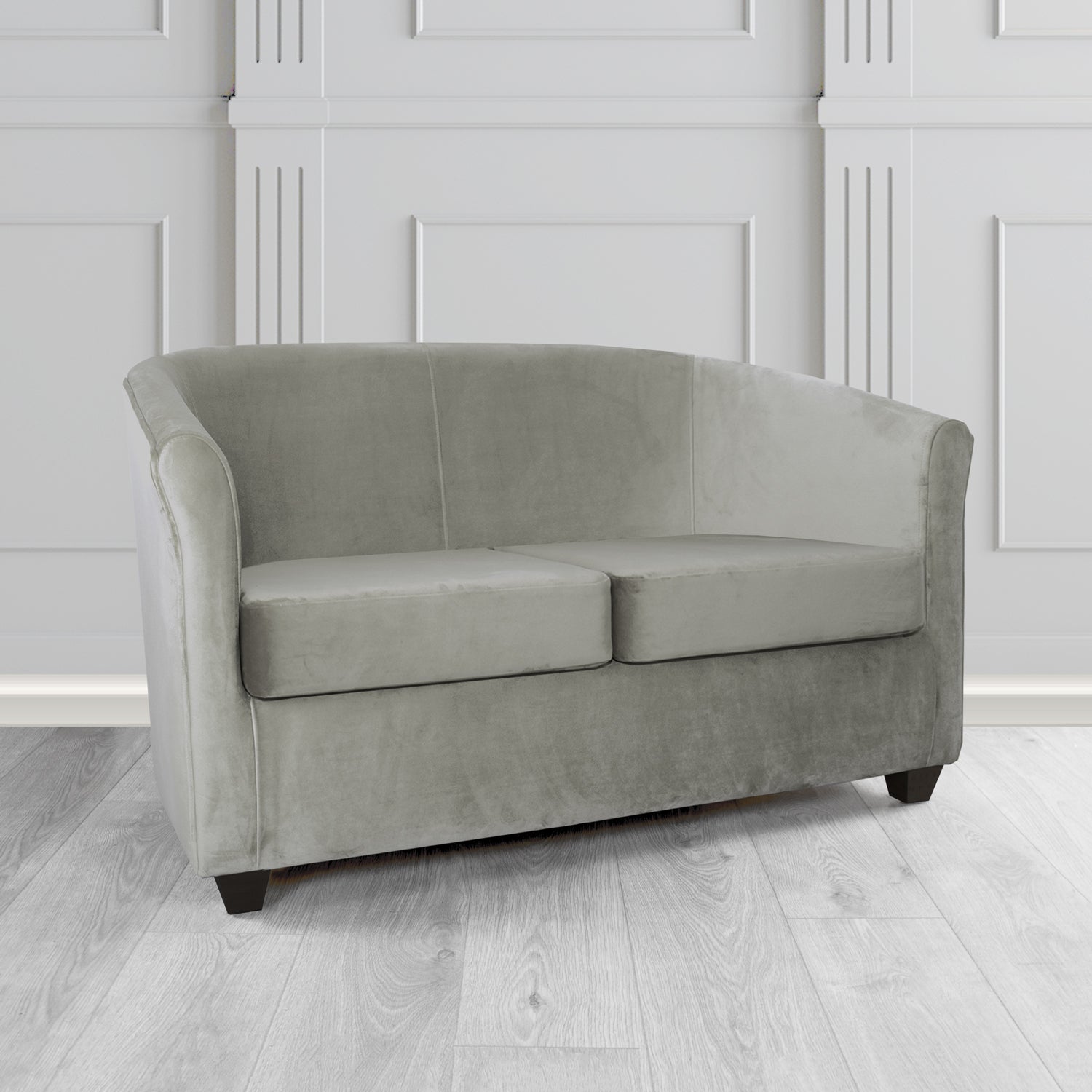 Cannes 2 Seater Tub Sofa in Panaz Fabrics Allure Crib 5 Velvet Fabric