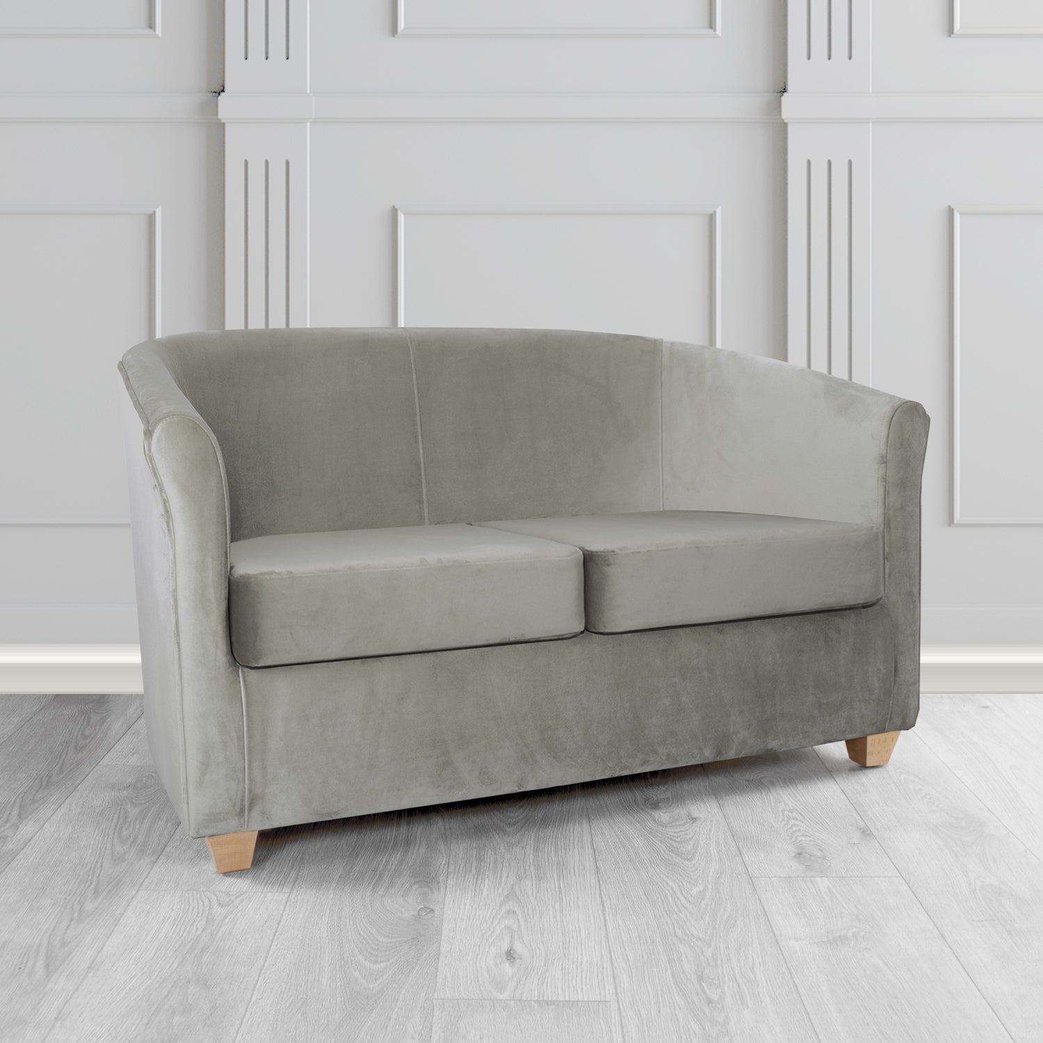 Cannes 2 Seater Tub Sofa in Panaz Fabrics Allure Crib 5 Velvet Fabric