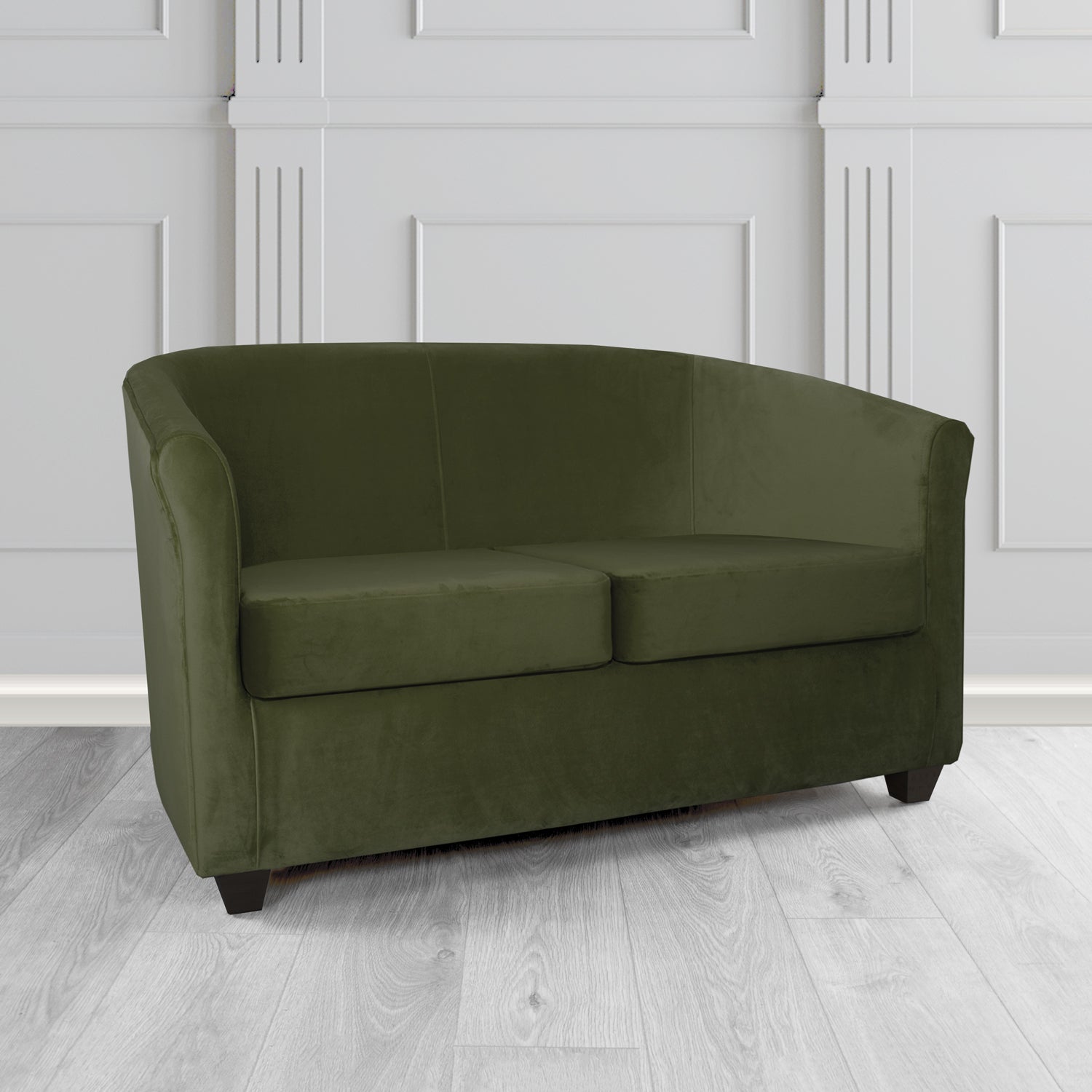 Cannes 2 Seater Tub Sofa in Panaz Fabrics Allure Crib 5 Velvet Fabric