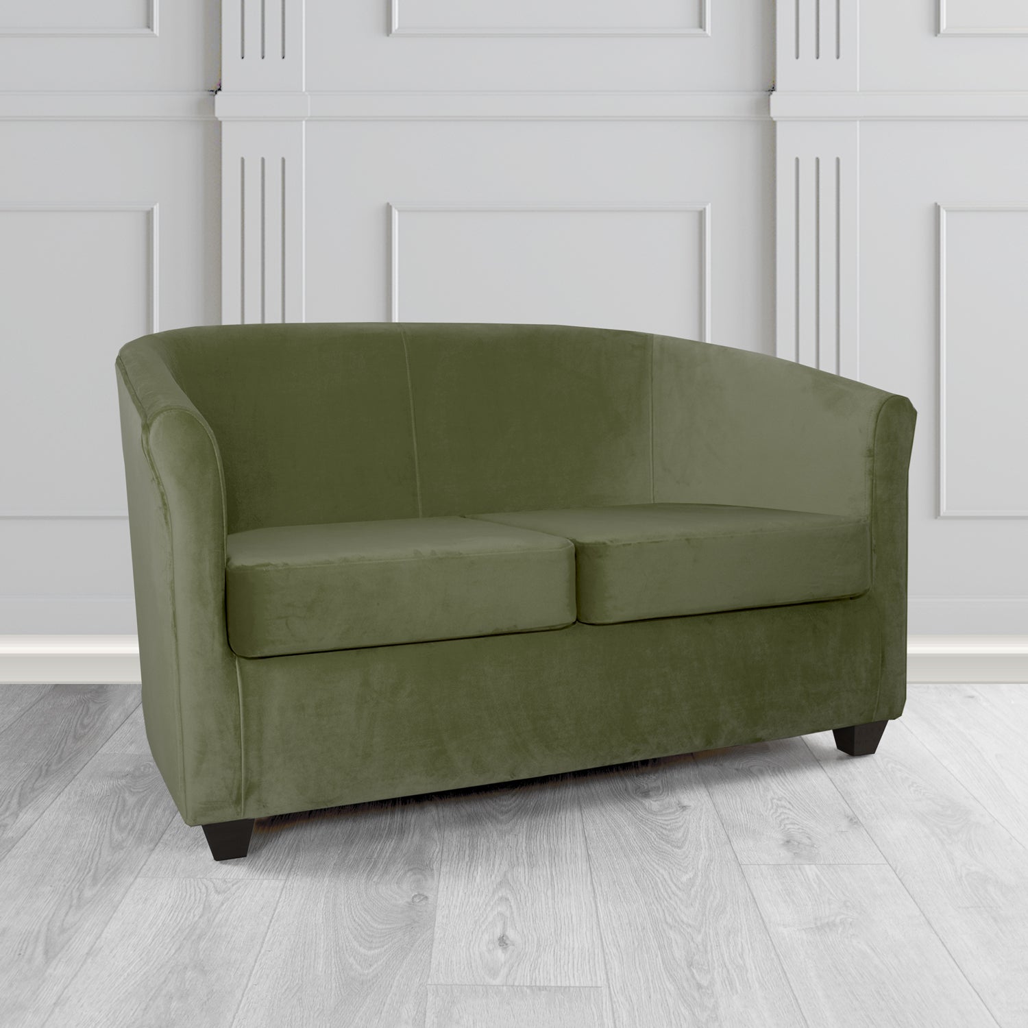 Cannes 2 Seater Tub Sofa in Panaz Fabrics Allure Crib 5 Velvet Fabric