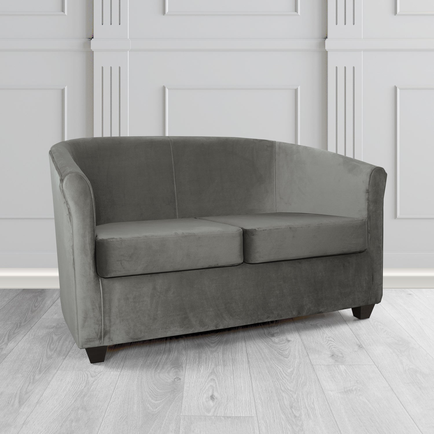 Cannes 2 Seater Tub Sofa in Panaz Fabrics Allure Crib 5 Velvet Fabric