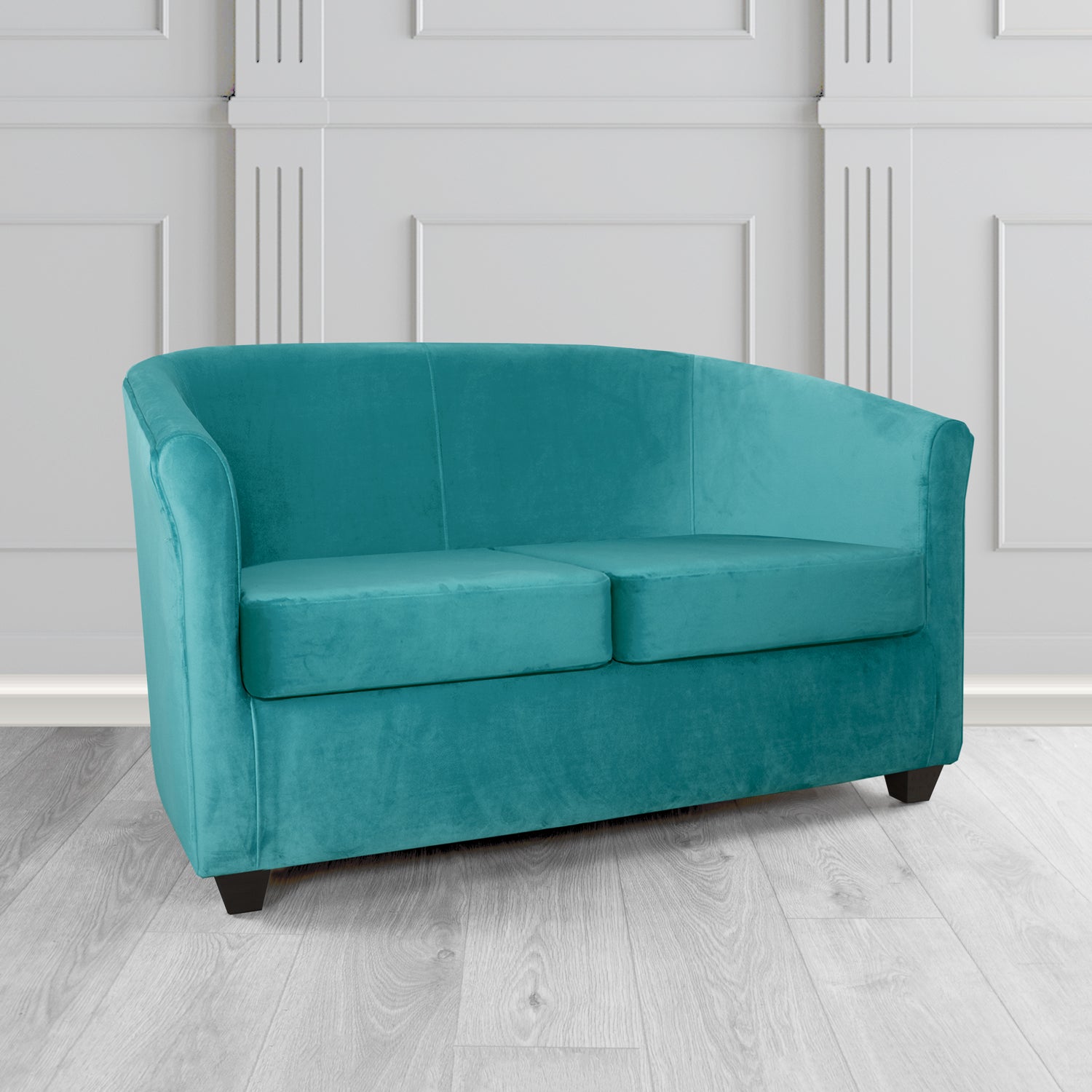 Cannes 2 Seater Tub Sofa in Panaz Fabrics Allure Crib 5 Velvet Fabric