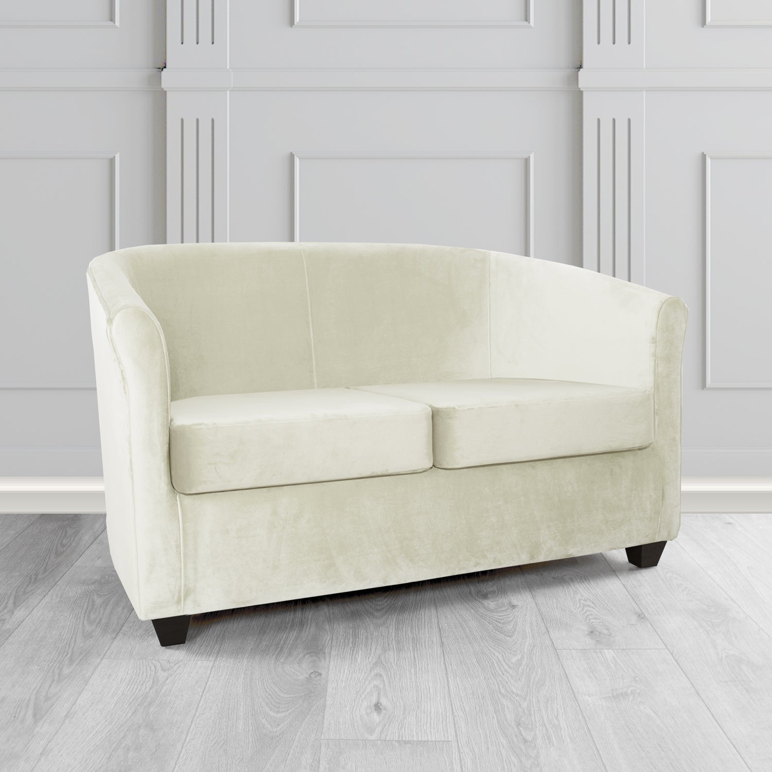 Cannes 2 Seater Tub Sofa in Panaz Fabrics Allure Crib 5 Velvet Fabric