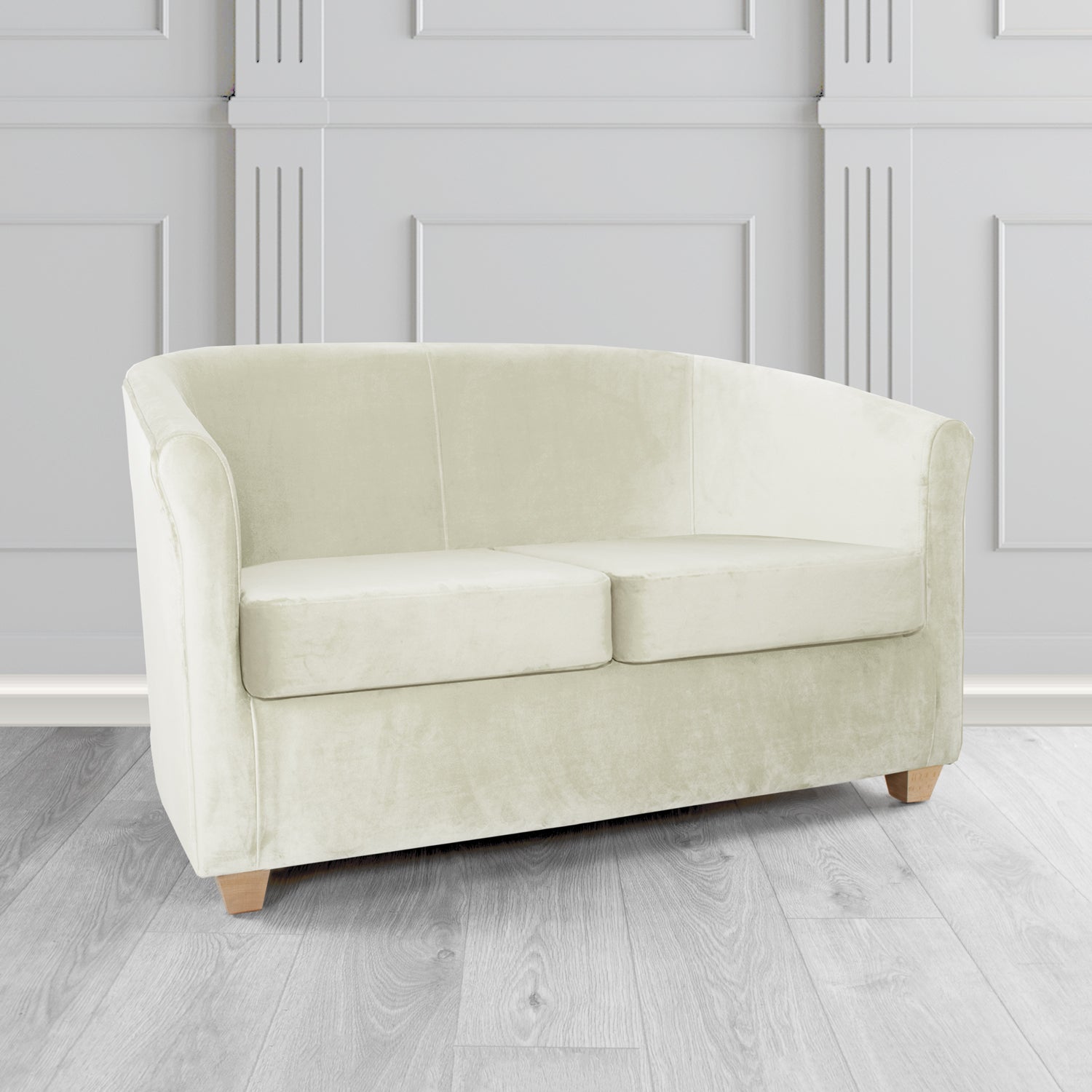 Cannes 2 Seater Tub Sofa in Panaz Fabrics Allure Crib 5 Velvet Fabric