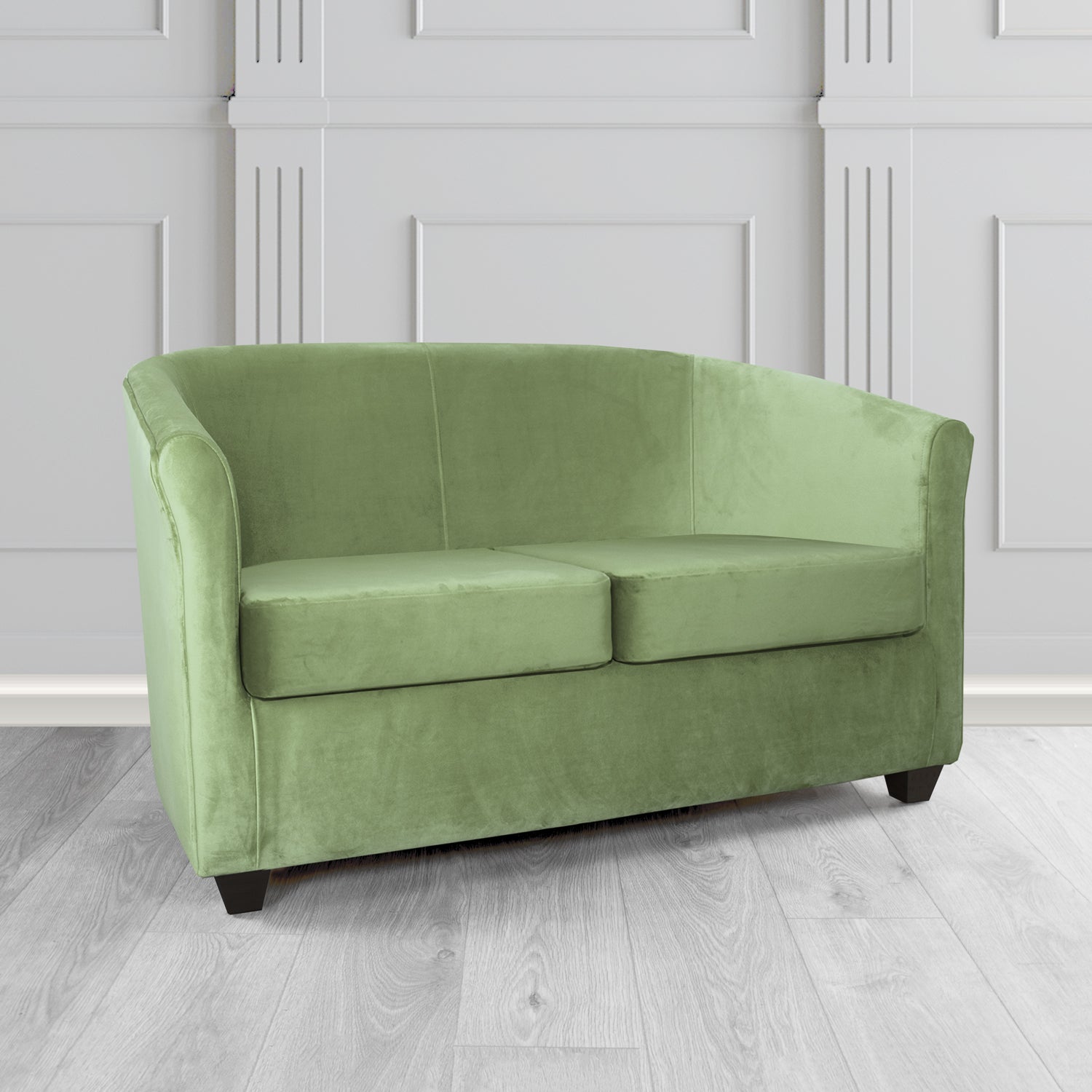 Cannes 2 Seater Tub Sofa in Panaz Fabrics Allure Crib 5 Velvet Fabric