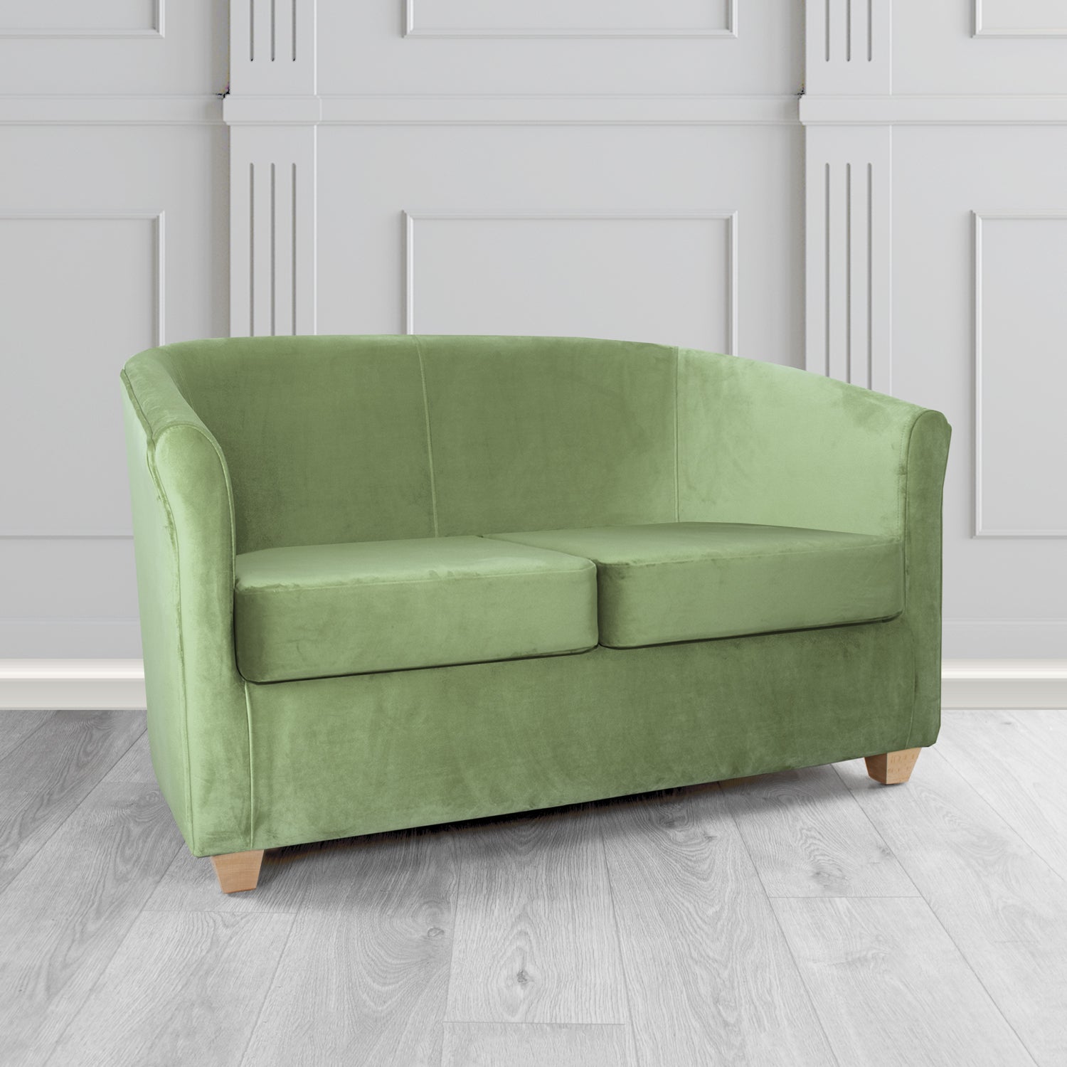 Cannes 2 Seater Tub Sofa in Panaz Fabrics Allure Crib 5 Velvet Fabric