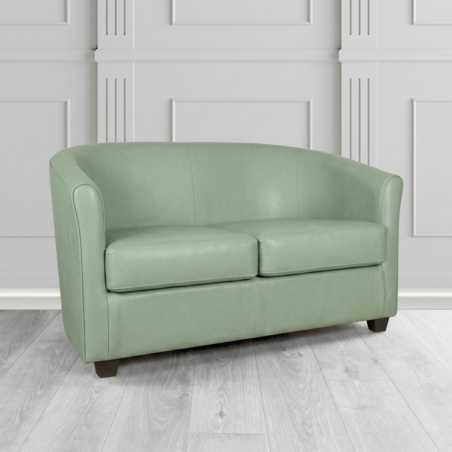 Cannes 2 Seater Tub Sofa in Crest Leather Saloon Semi-Aniline Crib 5 Genuine Leather