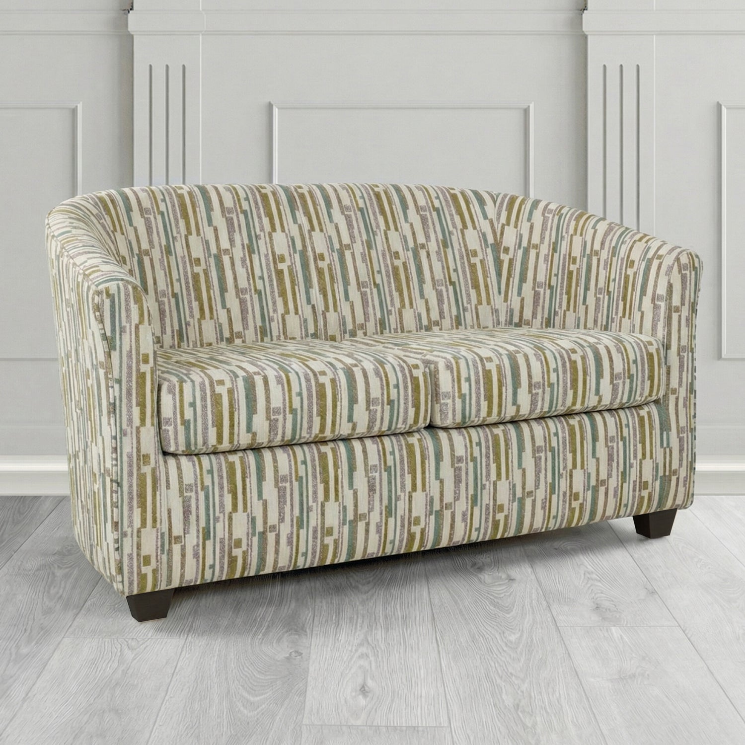 Cannes 2 Seater Tub Sofa in Fryett's Santos Stripe Fabric