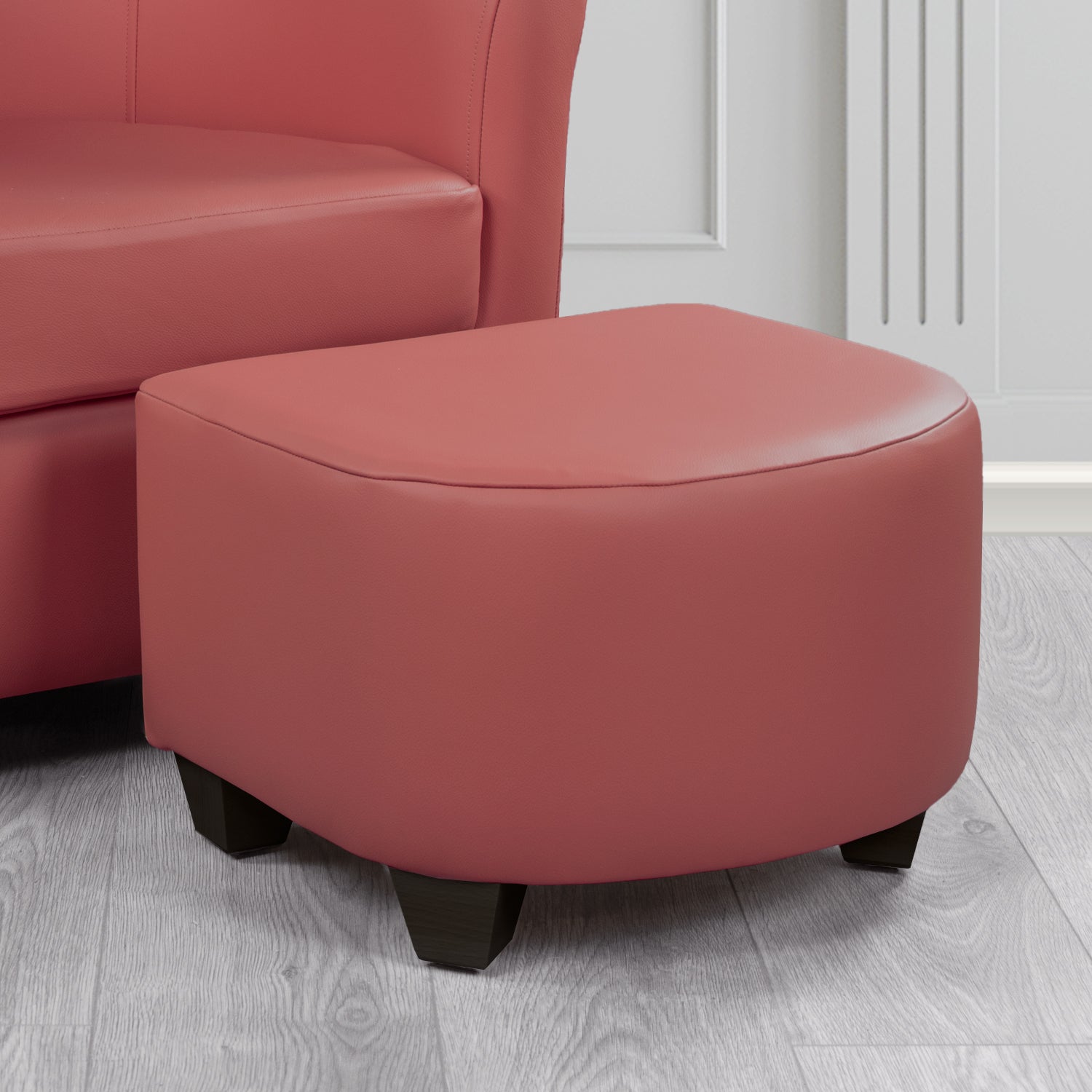 Cannes Footstool in Crest Leather Shelly Crib 5 Genuine Leather