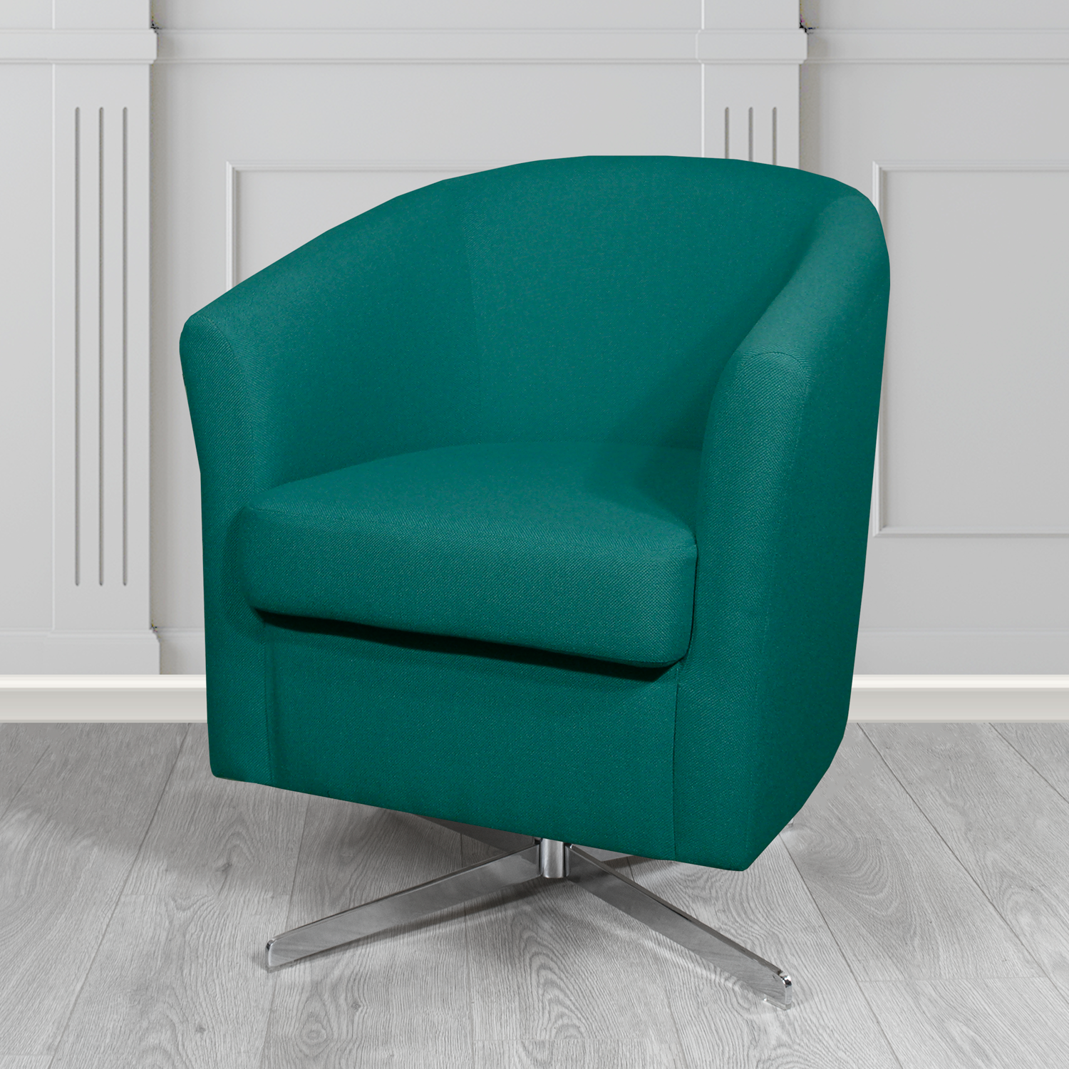 Cannes Swivel Tub Chair in Camira Mainline Plus Crib 5 Fabric