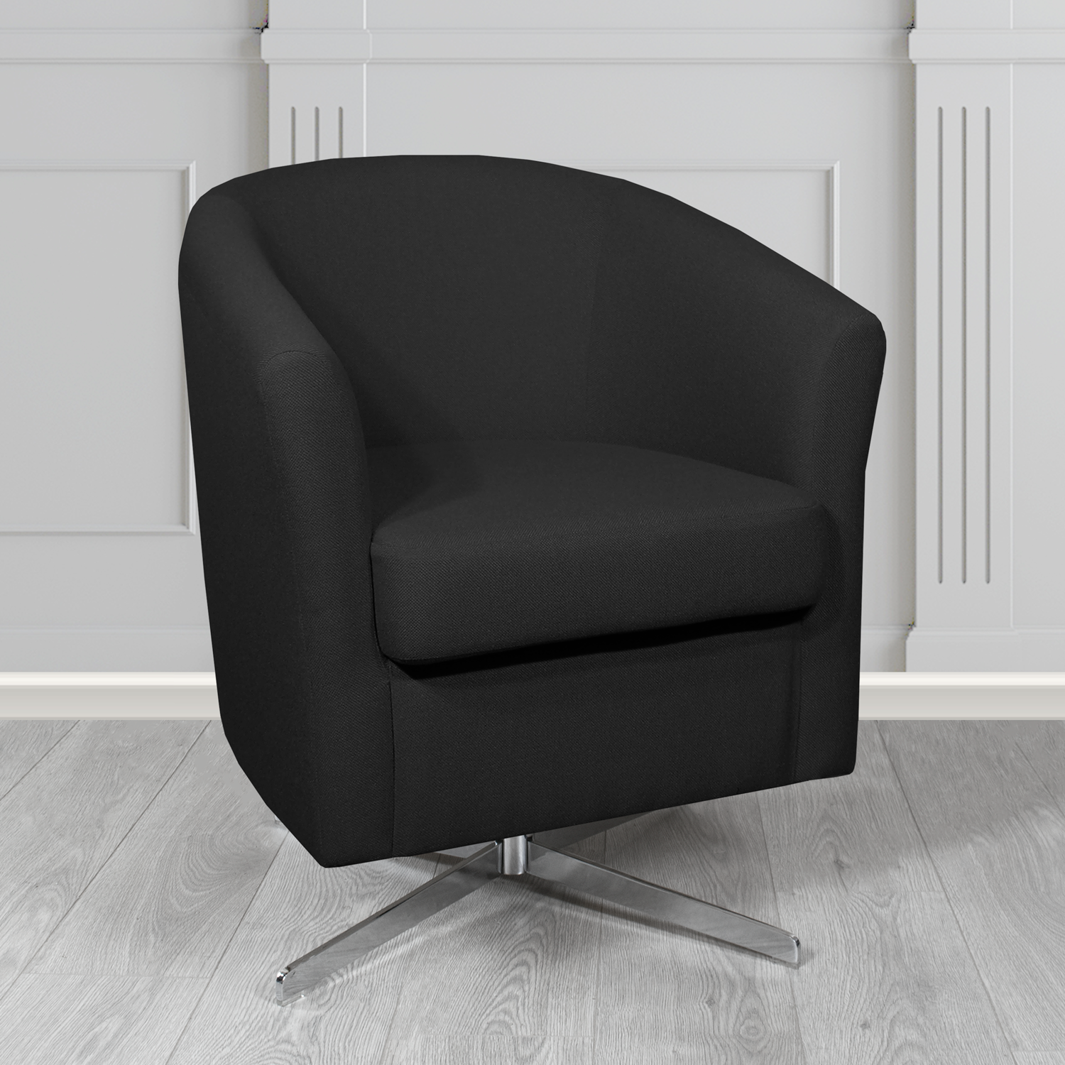 Cannes Swivel Tub Chair in Camira Mainline Plus Crib 5 Fabric