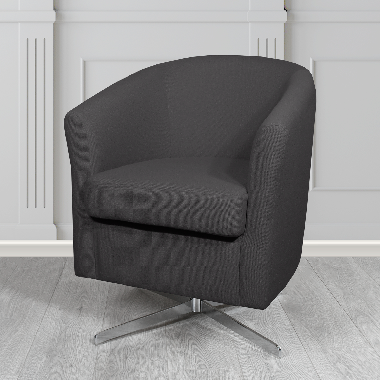 Cannes Swivel Tub Chair in Camira Mainline Plus Crib 5 Fabric