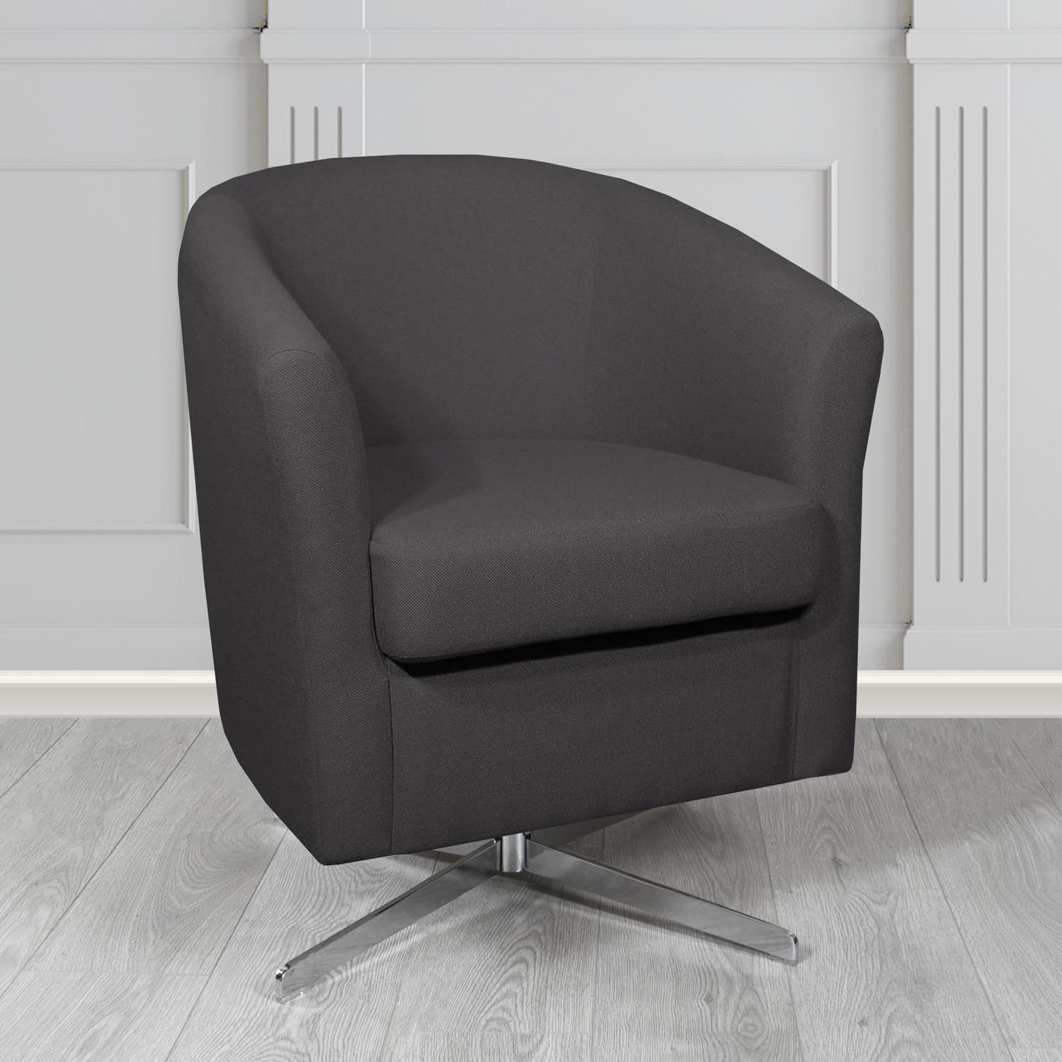 Cannes Swivel Tub Chair in Camira Mainline Plus Crib 5 Fabric