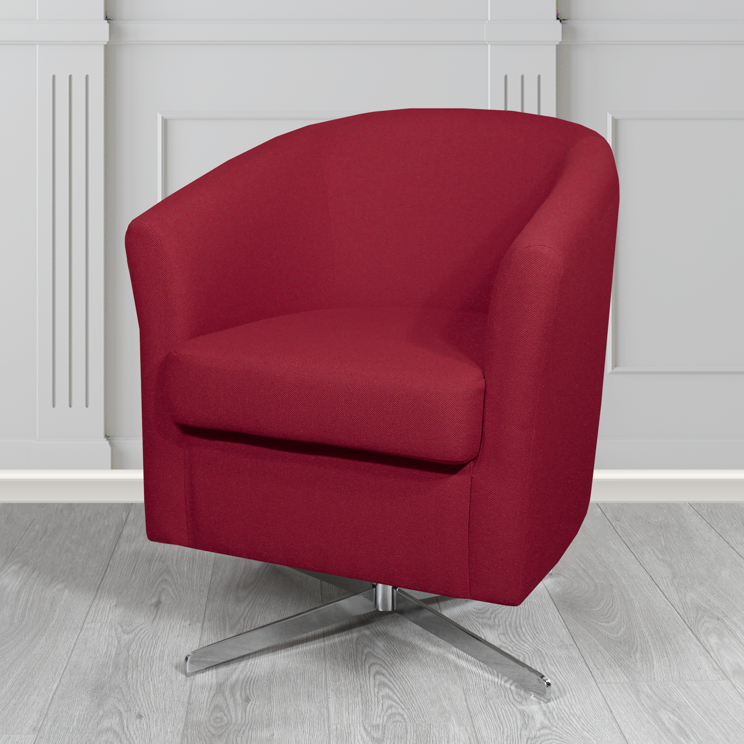 Cannes Swivel Tub Chair in Mainline Plus Crib 5 Fabric