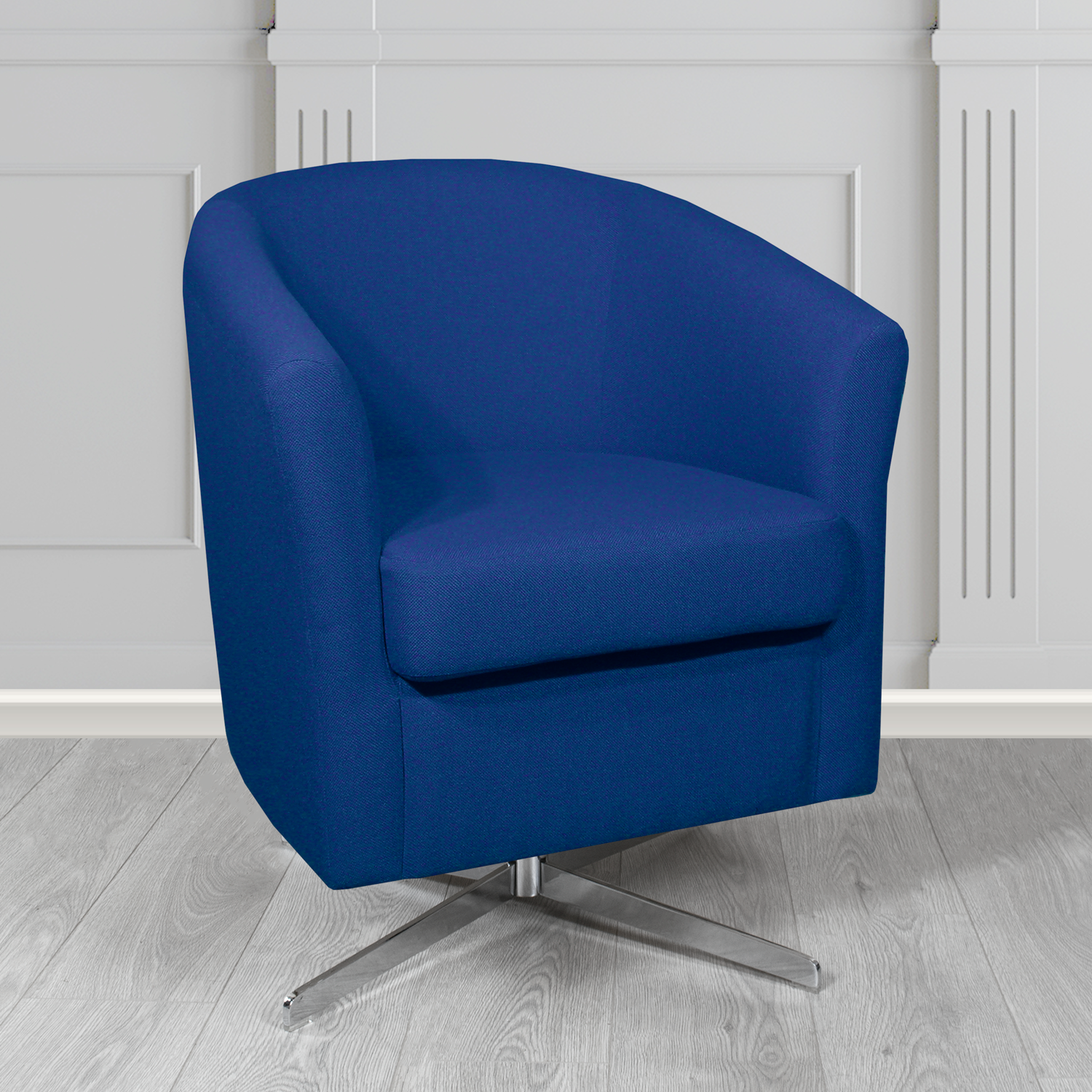 Cannes Swivel Tub Chair in Mainline Plus Crib 5 Fabric