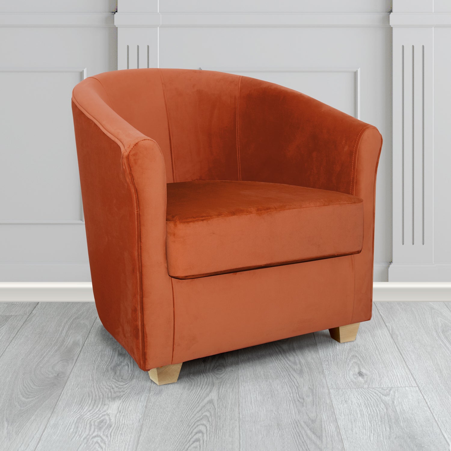Cannes Tub Chair in Sekers Fabrics Varna Columbia Crib 5 Velvet Fabric