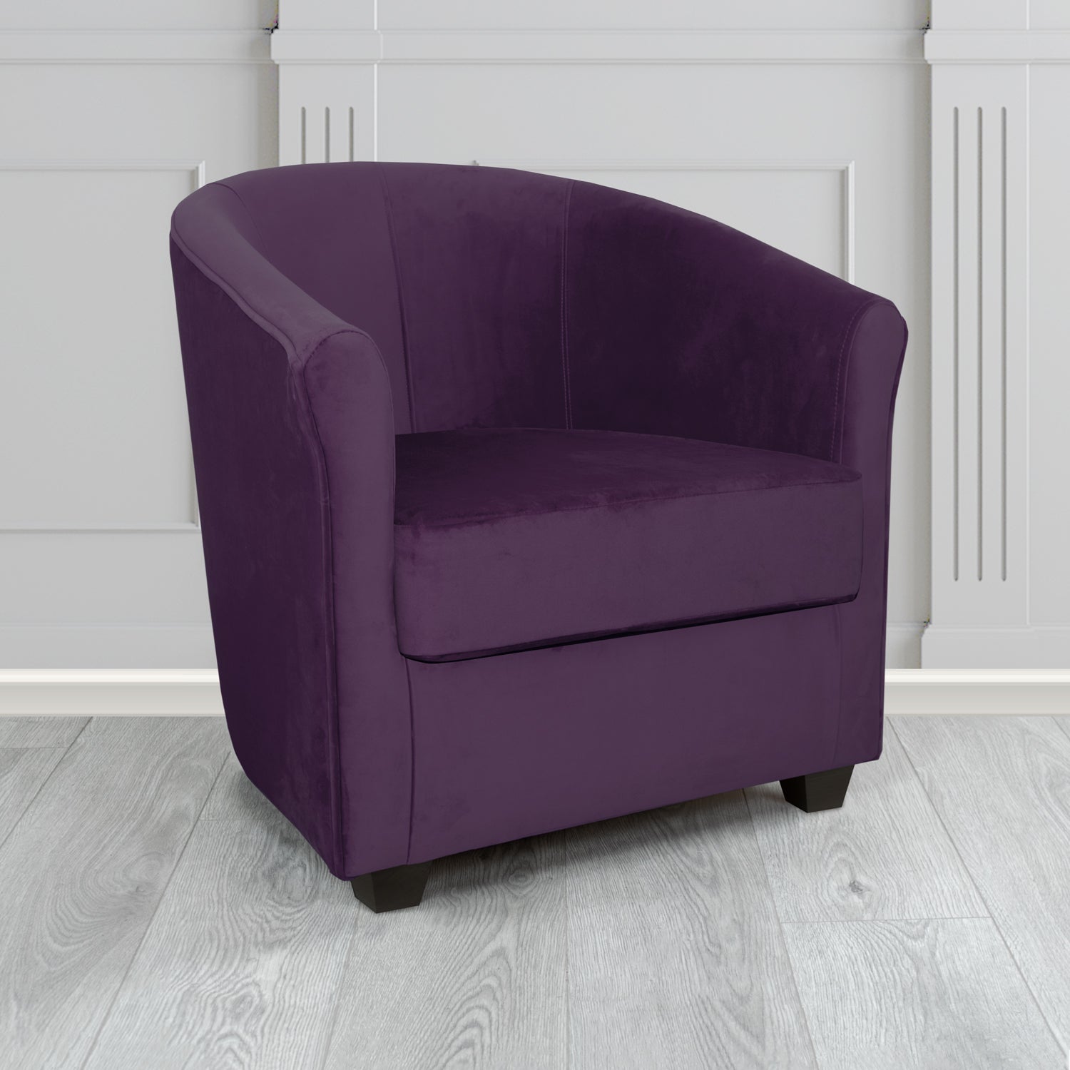 Cannes Tub Chair in Sekers Fabrics Varna Columbia Crib 5 Velvet Fabric
