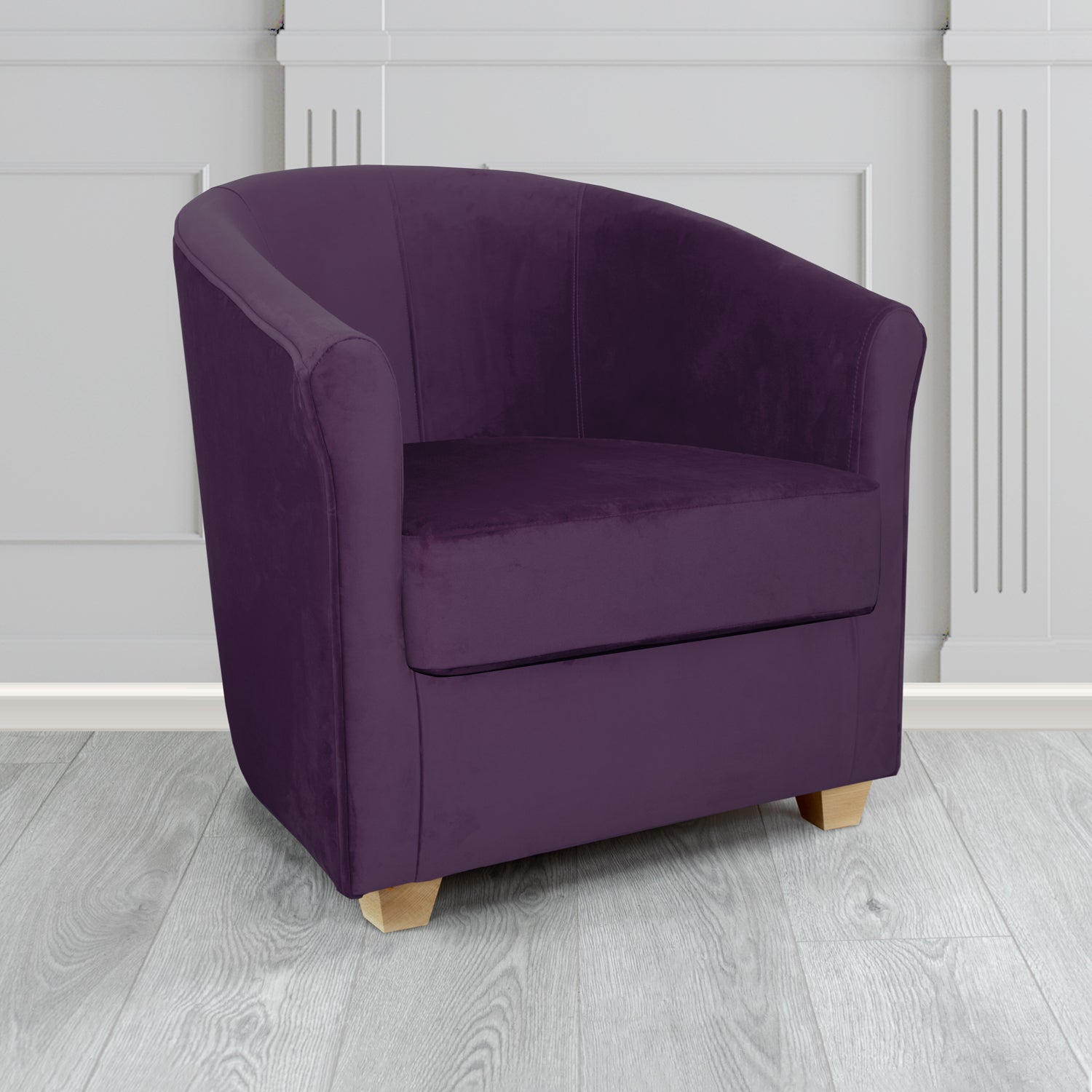 Cannes Tub Chair in Sekers Fabrics Varna Columbia Crib 5 Velvet Fabric