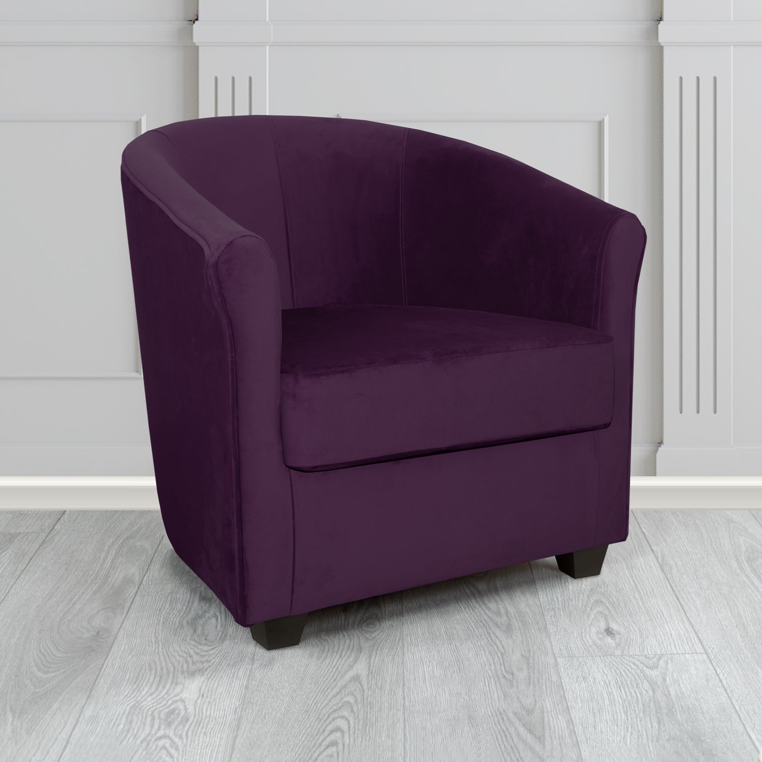 Cannes Tub Chair in Sekers Fabrics Varna Columbia Crib 5 Velvet Fabric