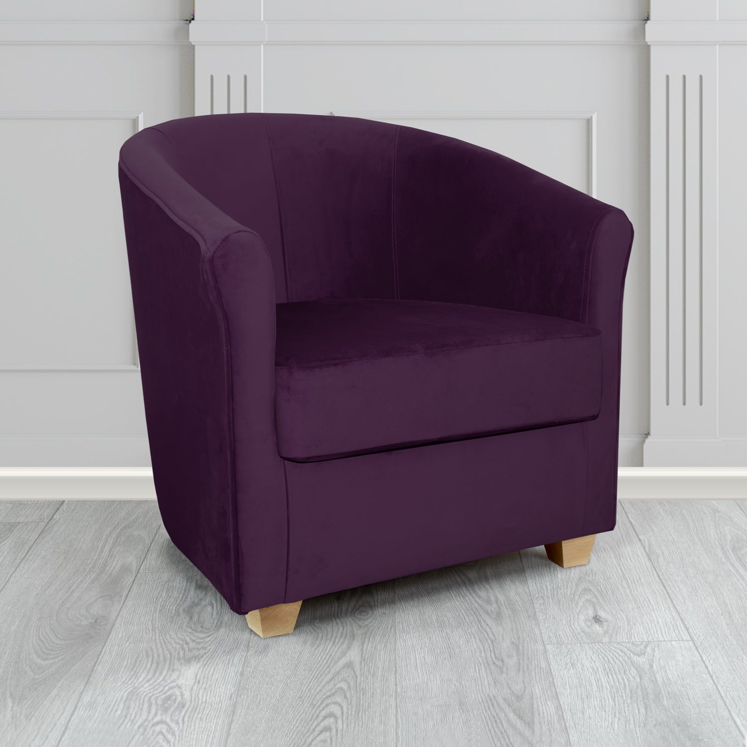 Cannes Tub Chair in Sekers Fabrics Varna Columbia Crib 5 Velvet Fabric