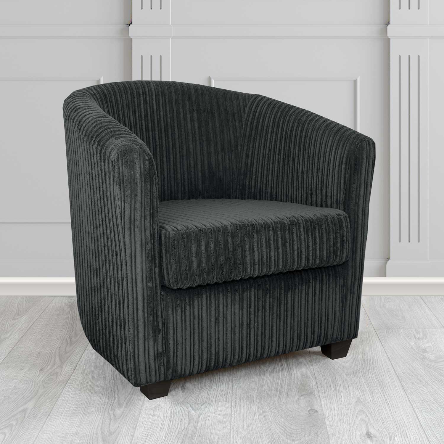 Cannes Tub Chair in Conway Plain Texture Fabric - The Tub Chair Shop