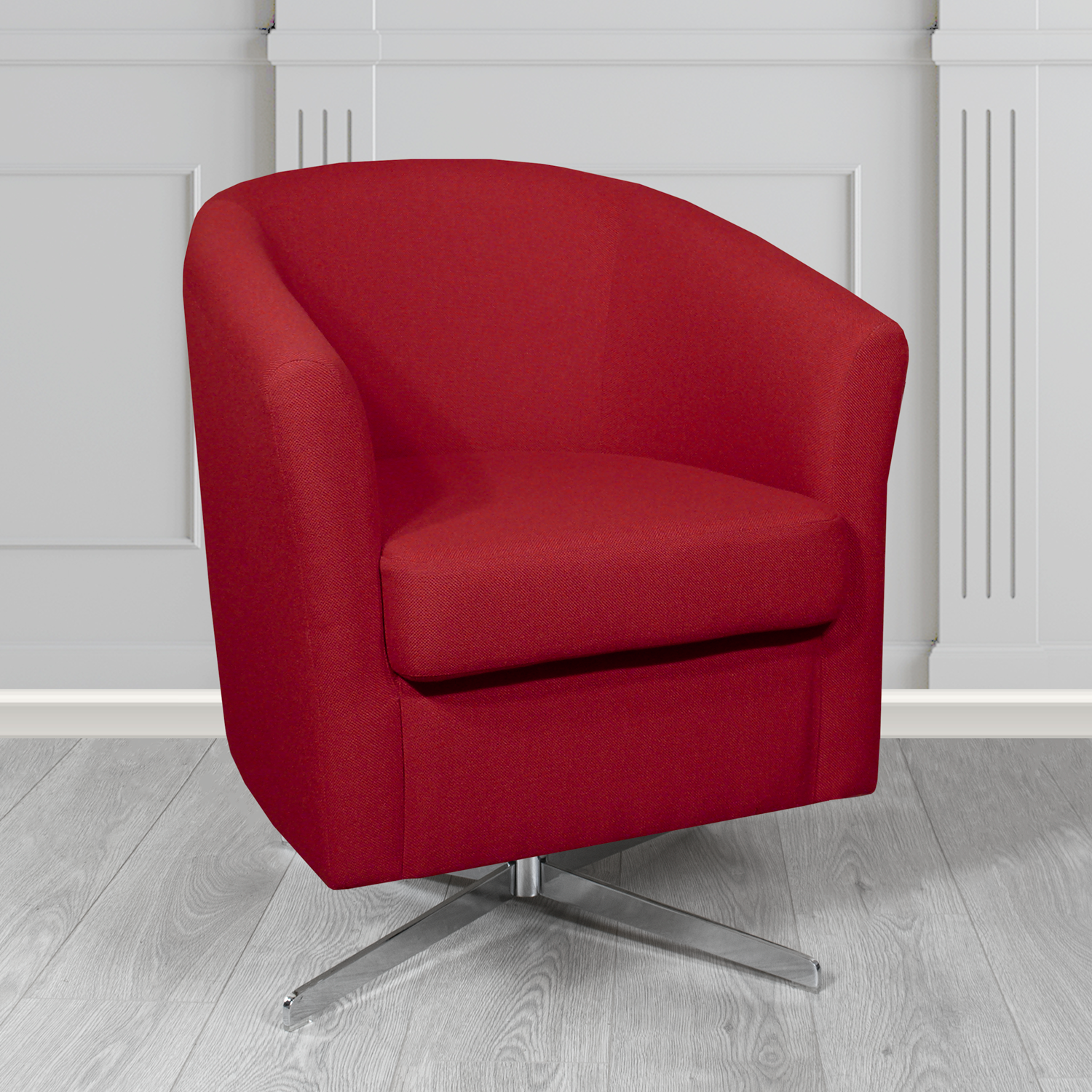 Cannes Swivel Tub Chair in Mainline Plus Crib 5 Fabric
