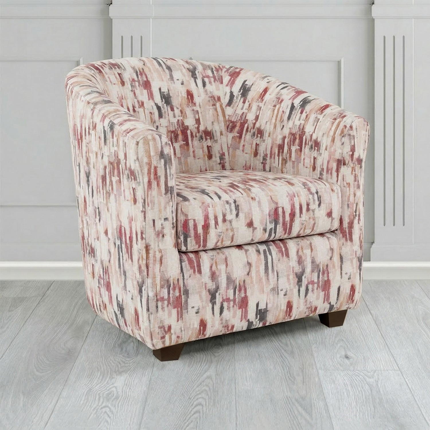 Cannes Tub Chair in Fryett's Aura Abstract Pattern Fabric
