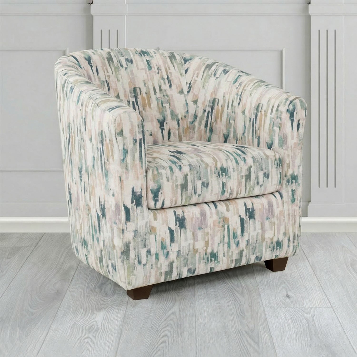 Cannes Tub Chair in Fryett's Aura Abstract Pattern Fabric