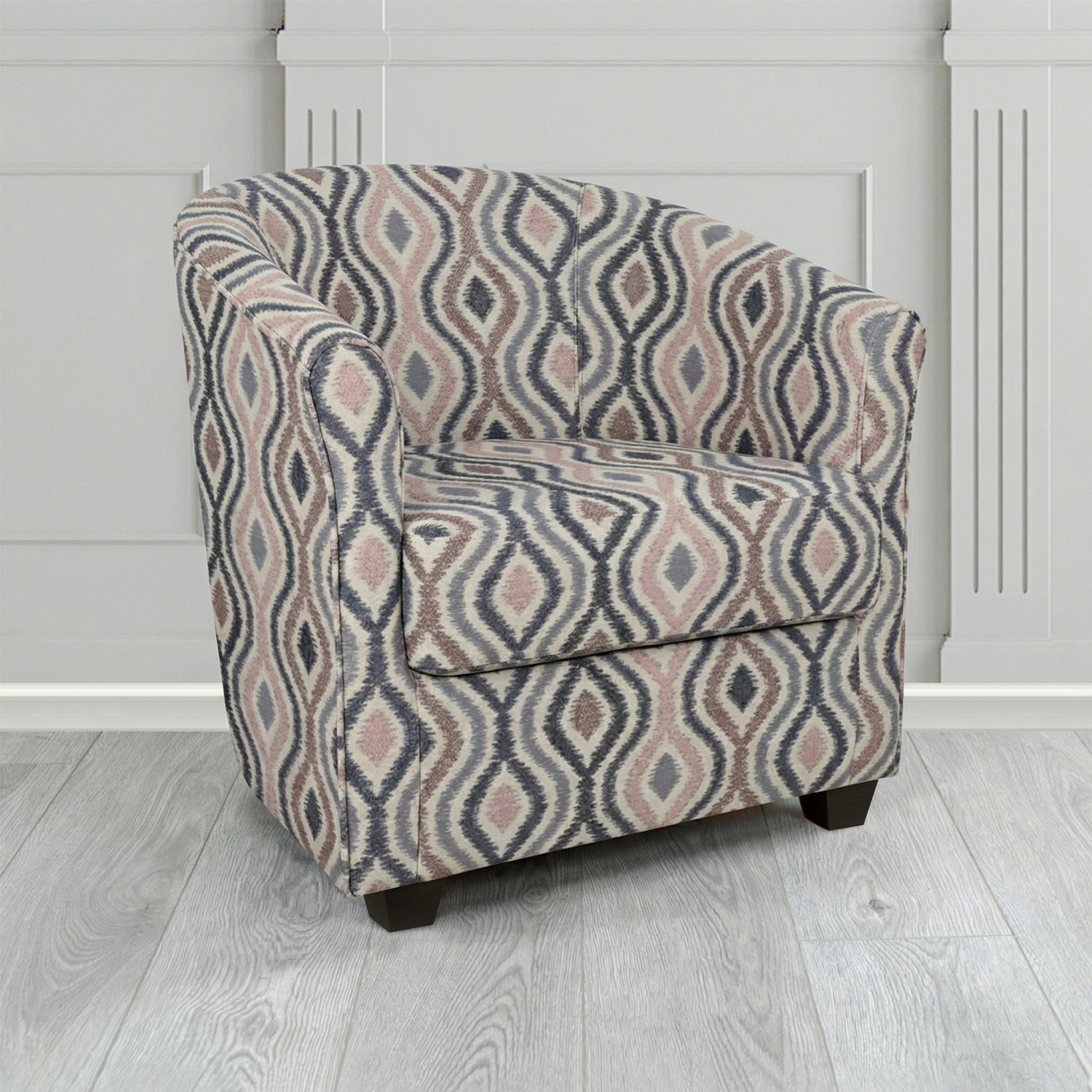 Cannes Tub Chair in Fryett's Verrusio Geometric Fabric