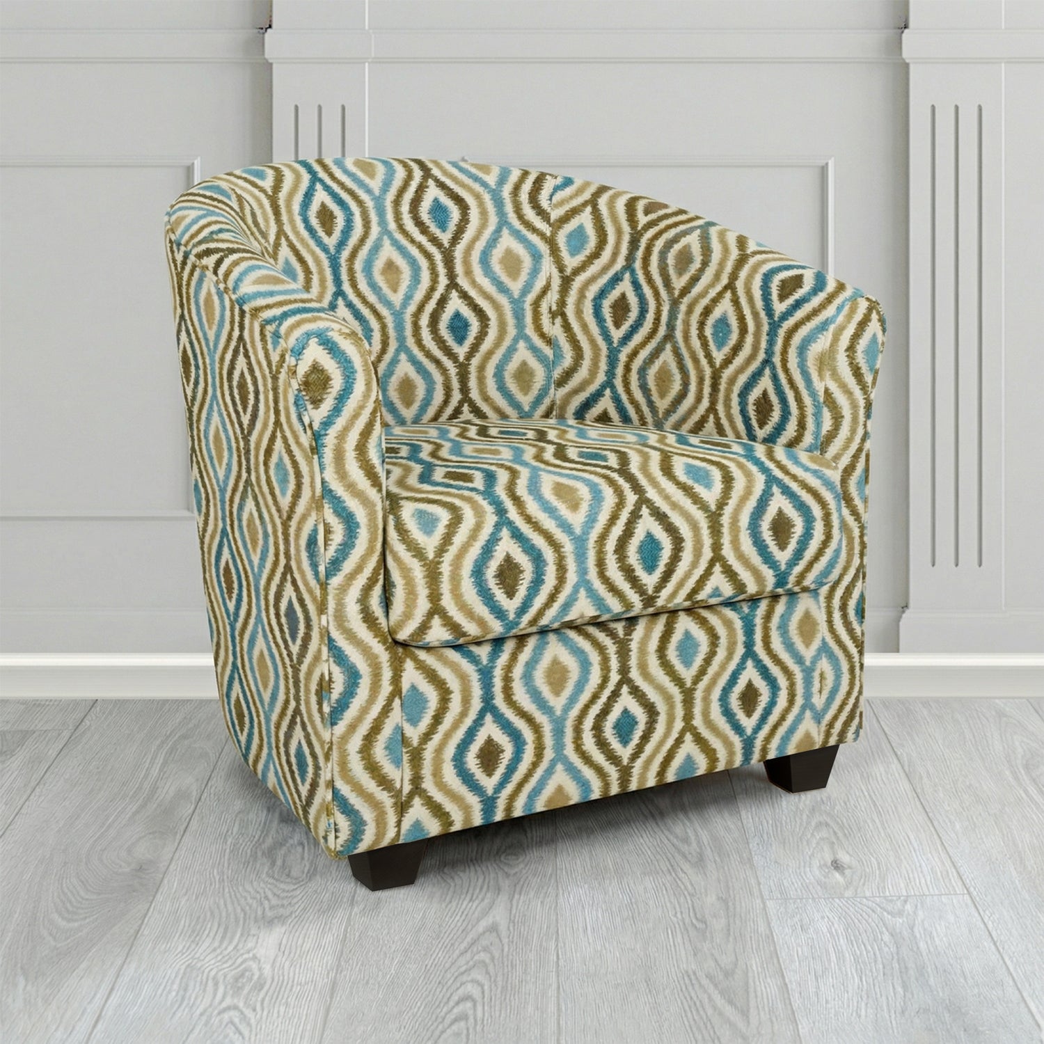 Cannes Tub Chair in Fryett's Verrusio Geometric Fabric