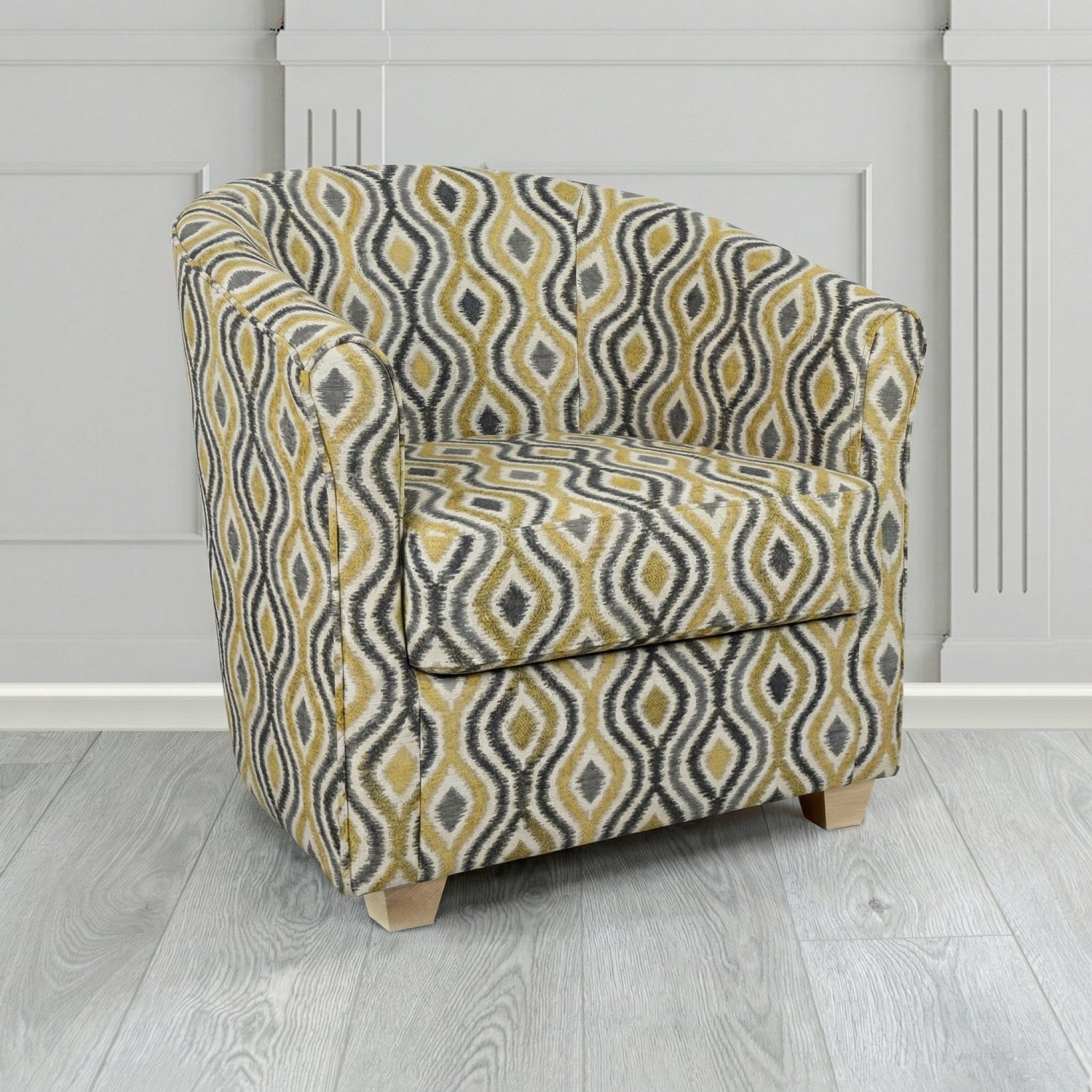 Cannes Tub Chair in Fryett's Verrusio Geometric Fabric